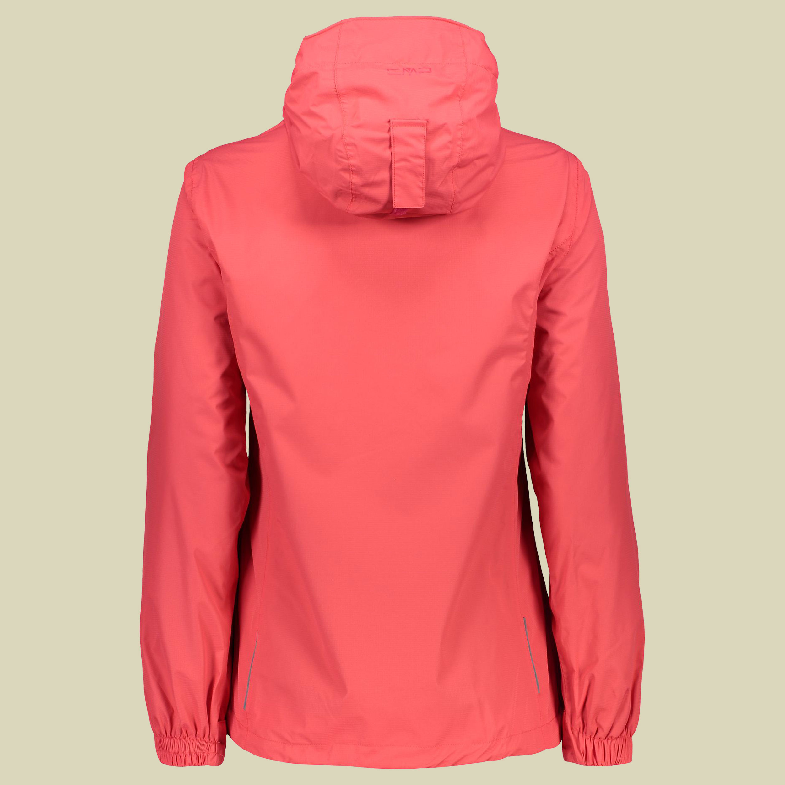 Woman Rain Jacket Fix Hood 39X6636 Größe 40 Farbe C712 corallo