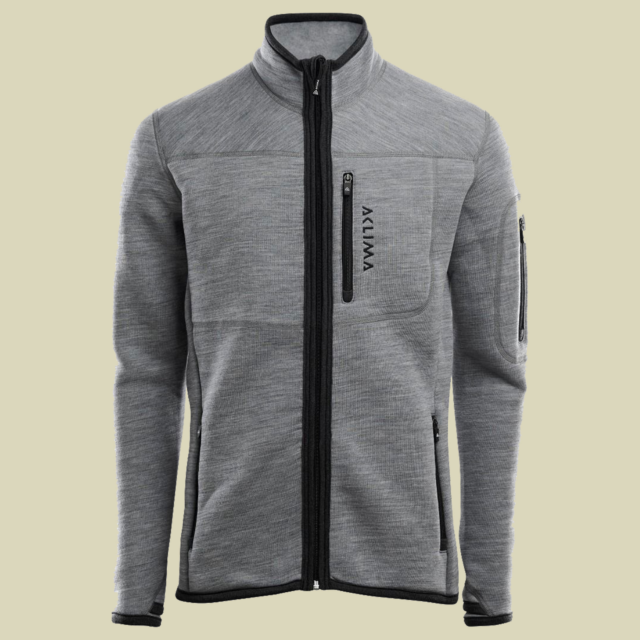 FleeceWool Jacket Man Größe L  Farbe grey melange