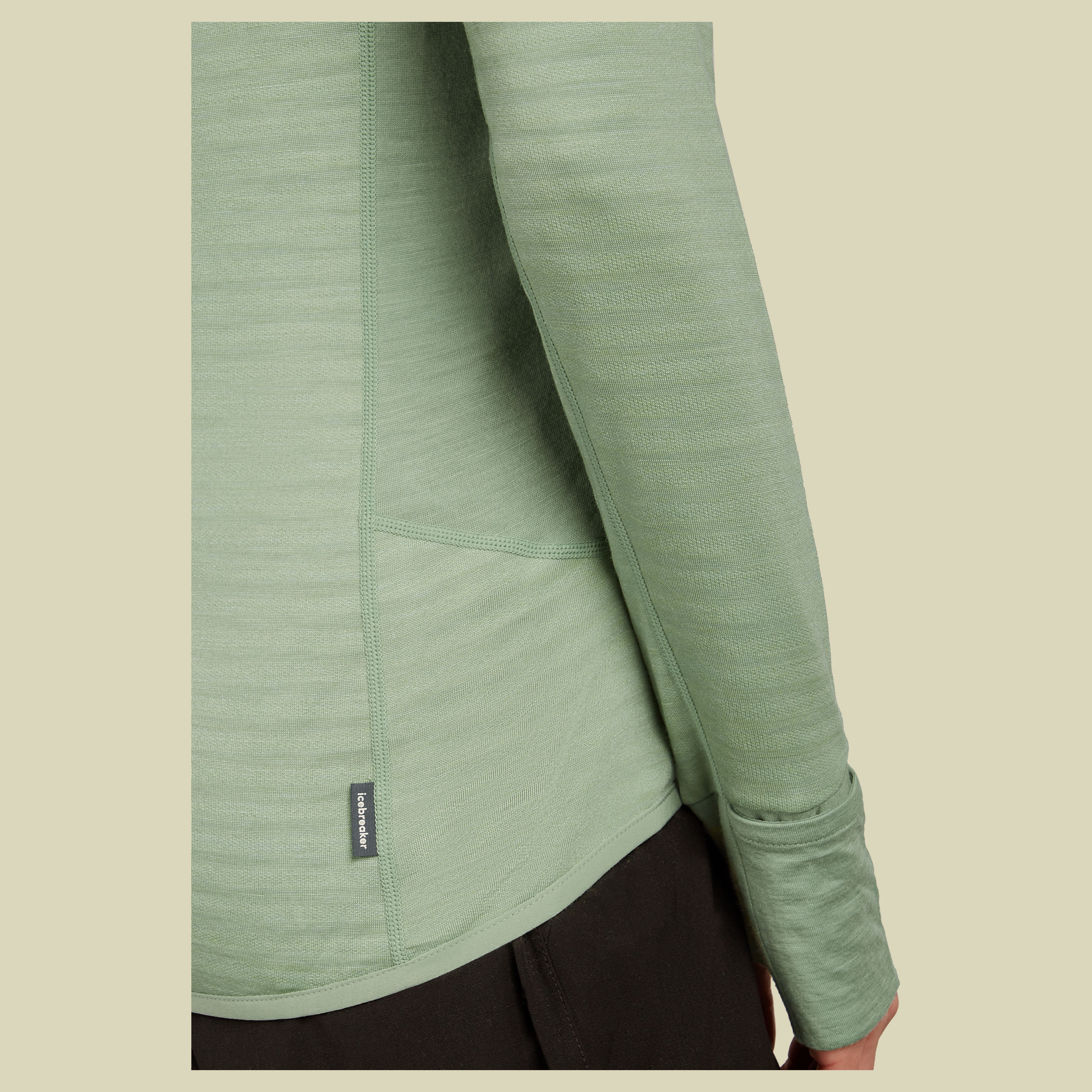 Merino Blend 300 RealFleece™ Descender LS Zip Hoodie Women XL grün - seaglass