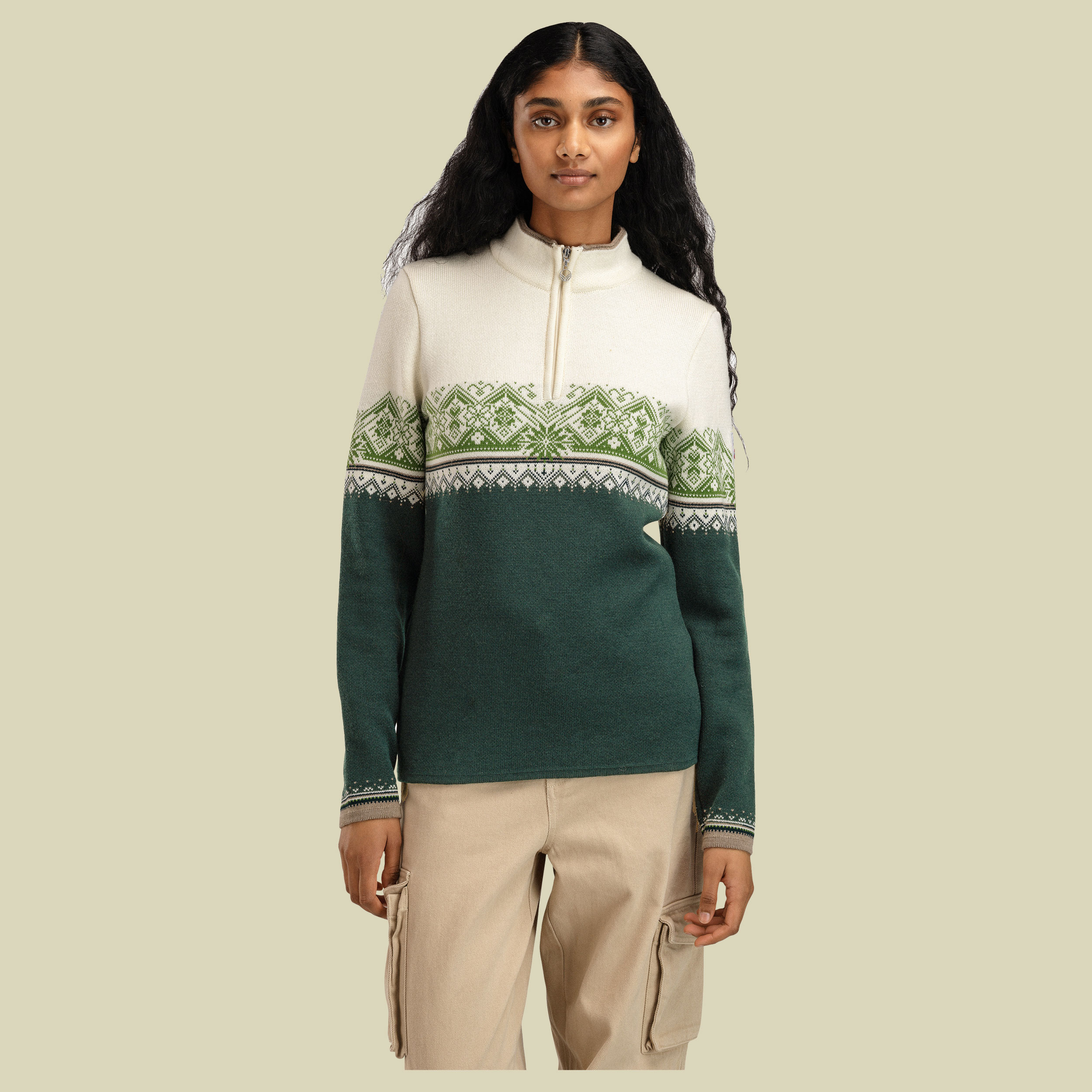 Moritz Sweater Women grün XL - pine green/off white/spring green