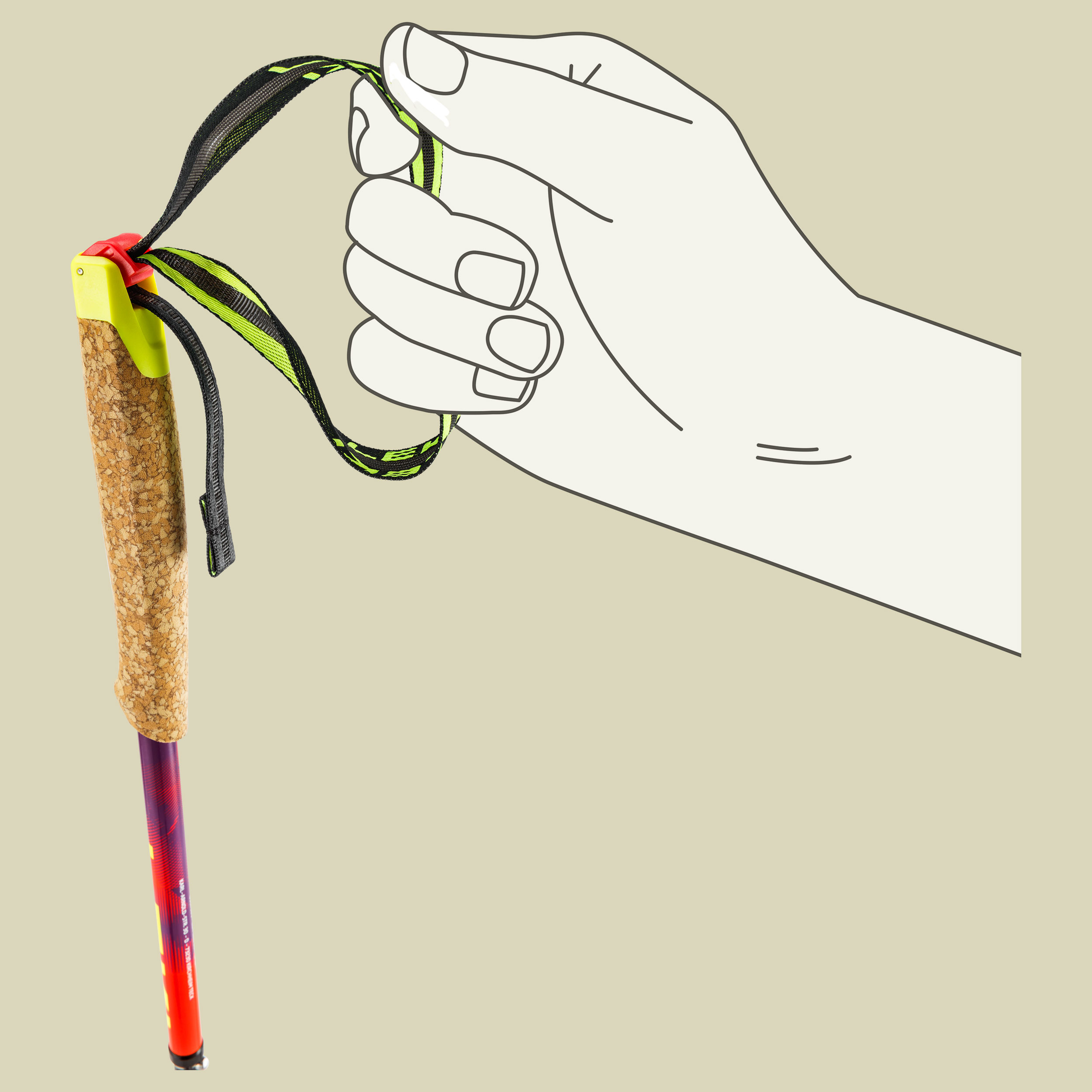 Neotrail Pro FX.One SuperLite 130 cm mehrfarbig - bright red-violet-neonyellow