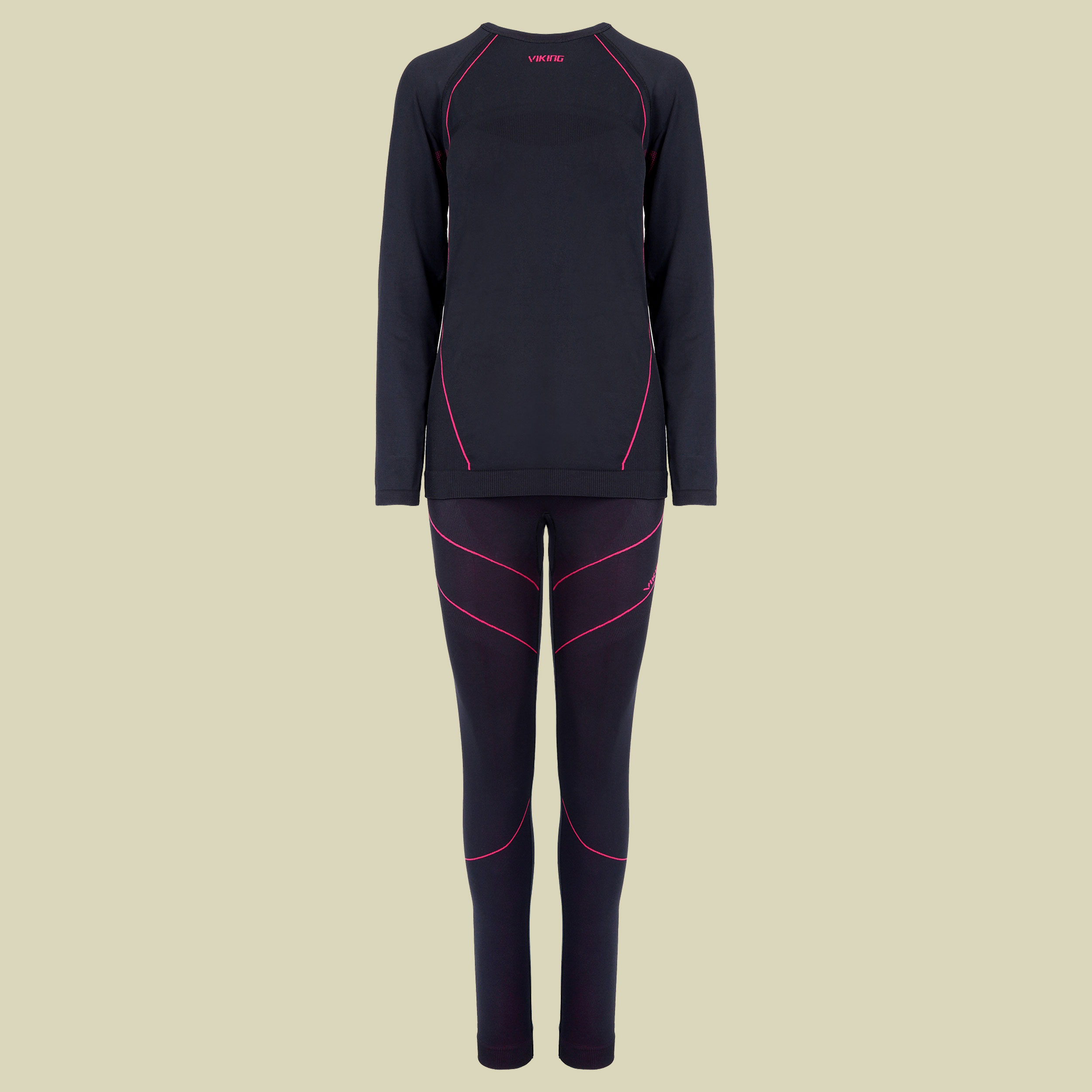 Base Layer Viking Paras Lady Set XL schwarz - black/pink