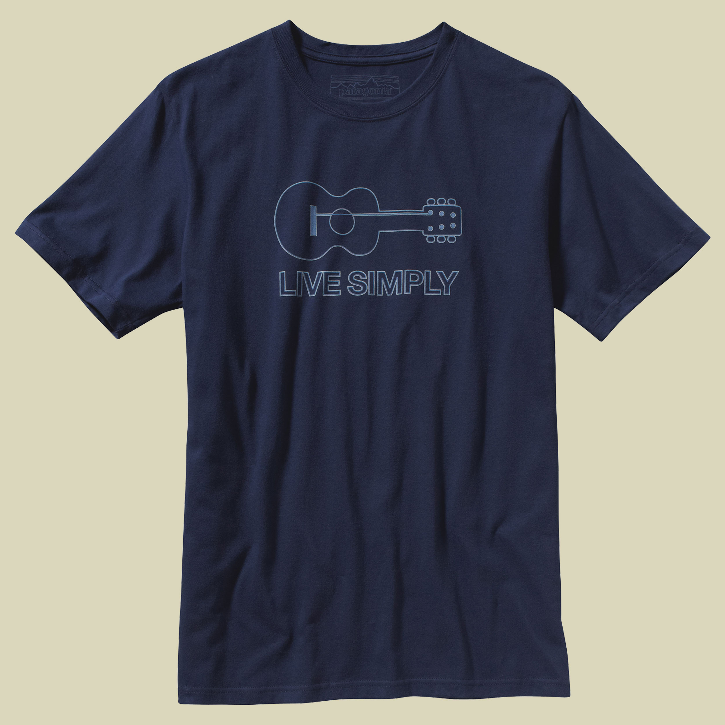 Live Simply Guitar T-Shirt Men Größe S Farbe navy blue