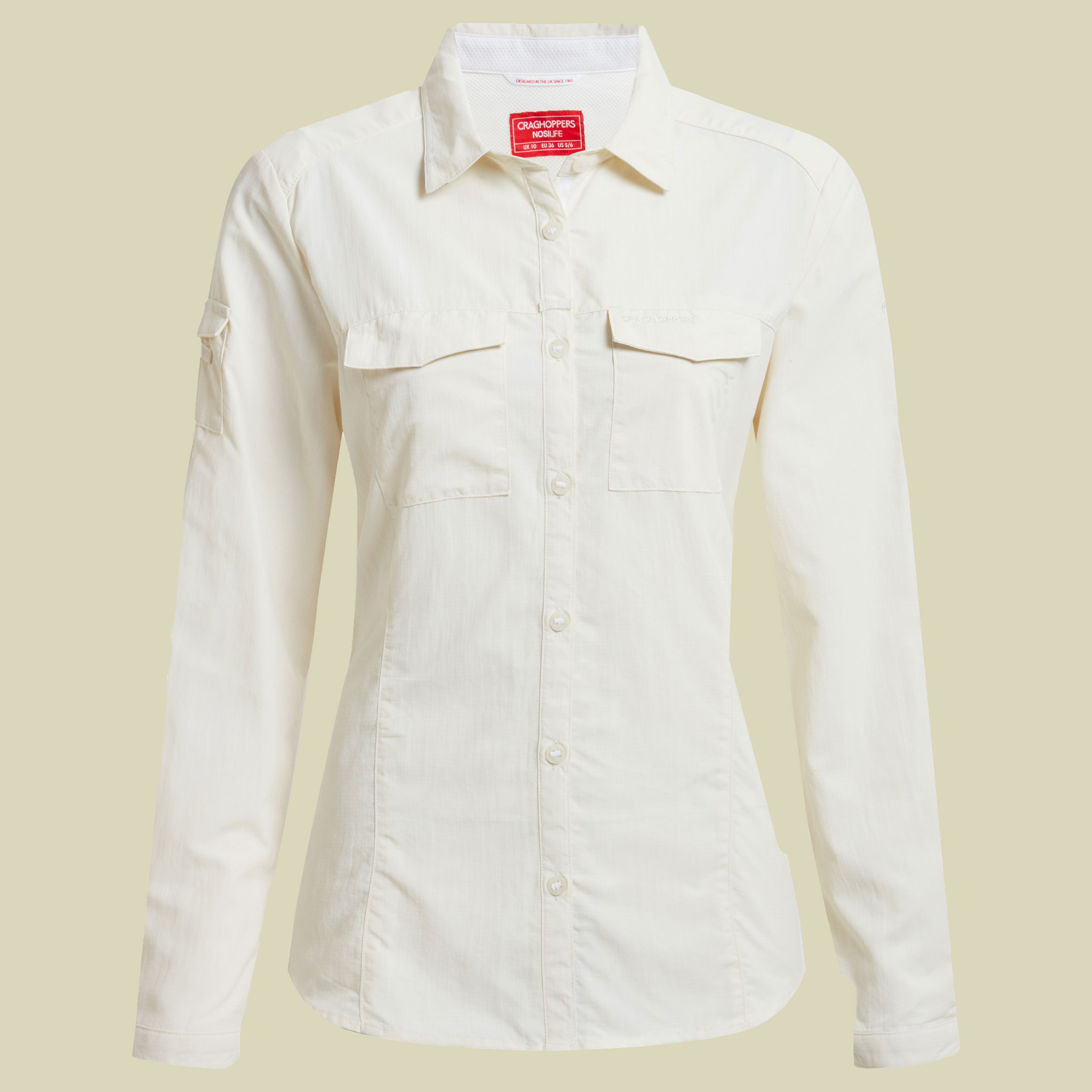 NosiLife Adventure Long Sleeved Shirt III Women 42 beige -sea salt (UK 16)