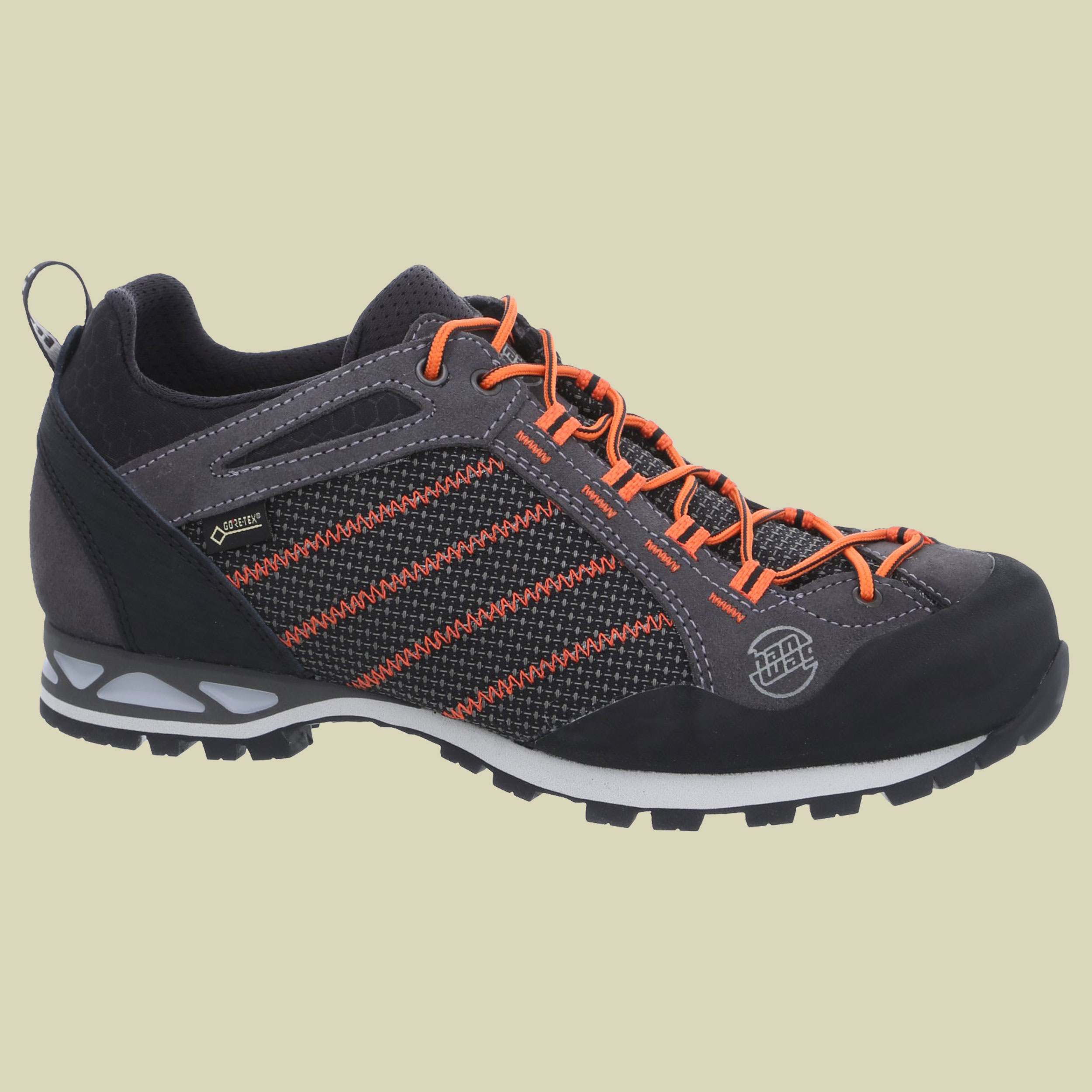 Makra Low GTX Men Größe UK 8,5 Farbe asphalt/orange