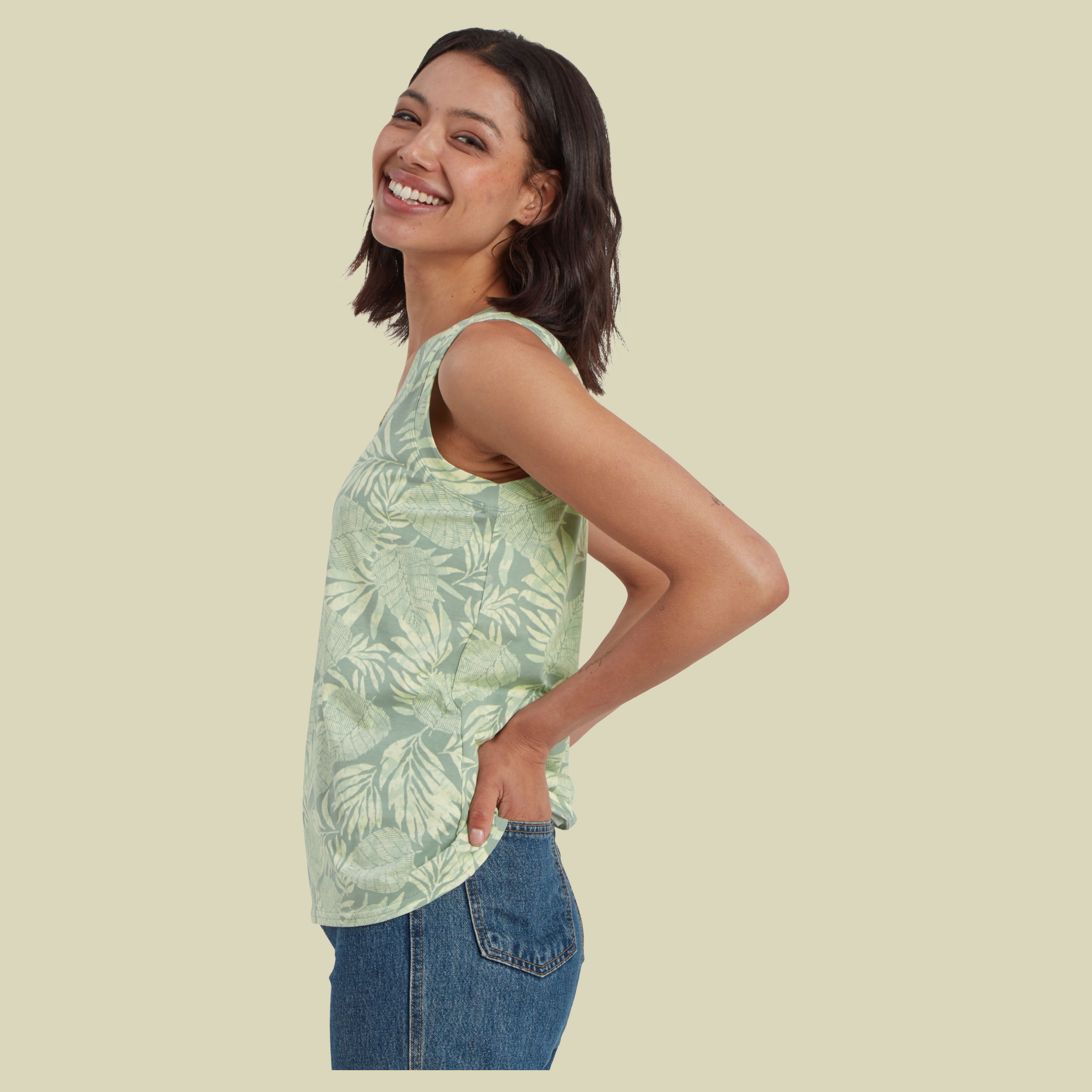 Neha V-Neck Tank Women grün XL - Farbe celeri bhodi leaf