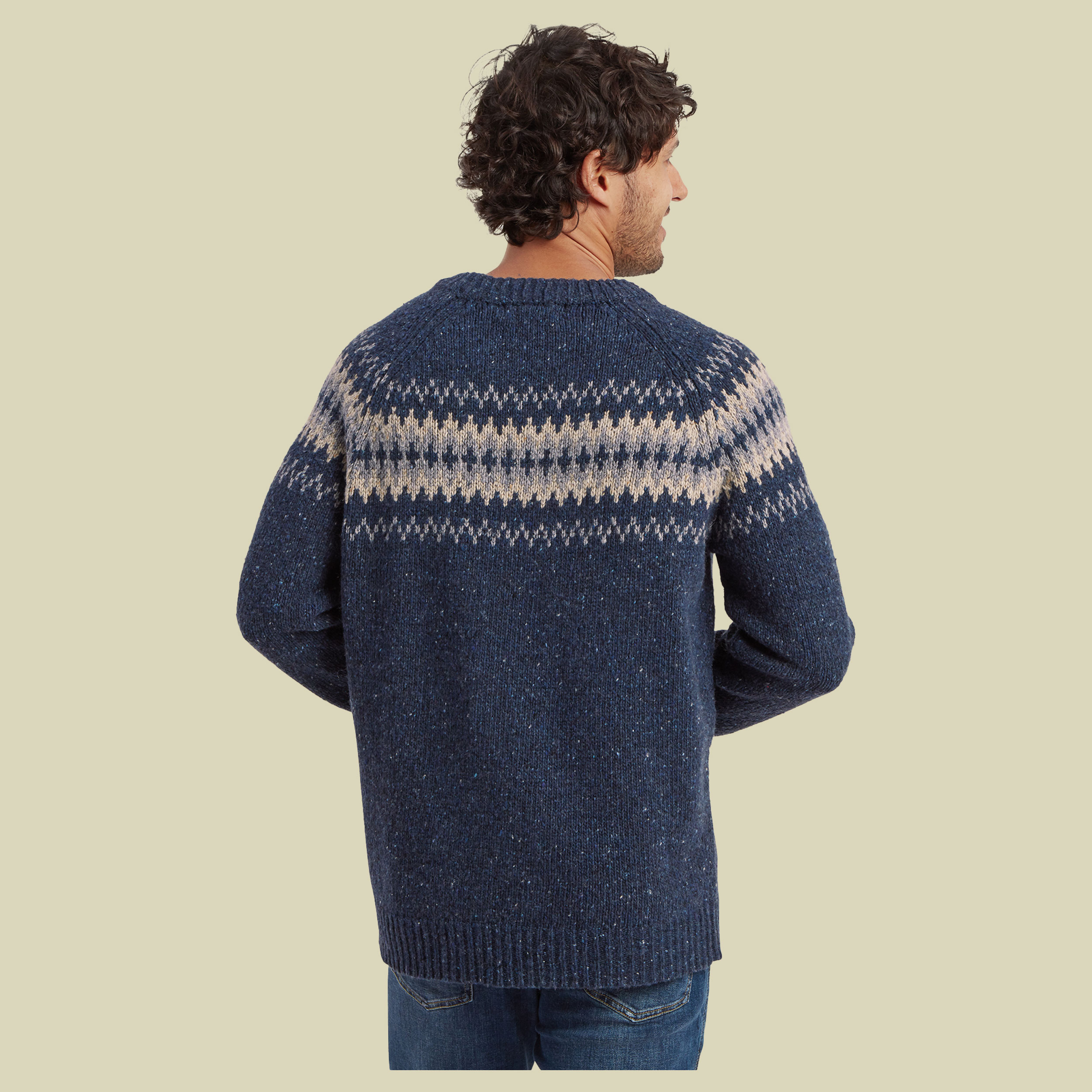 Dumji Crew Sweater Men blau L - rathee multi