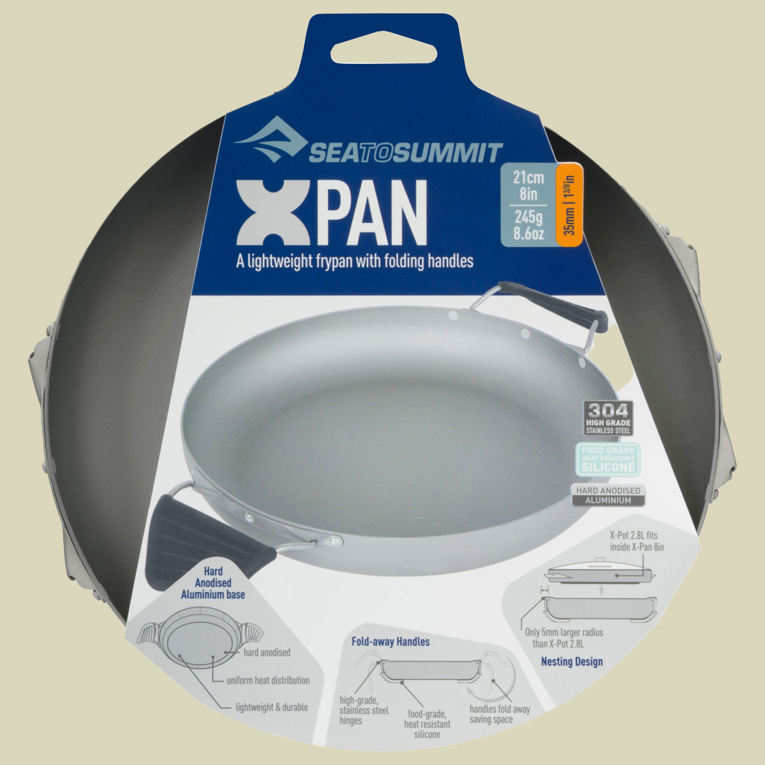 X-Pan 8 Inch Farbe: charcoal