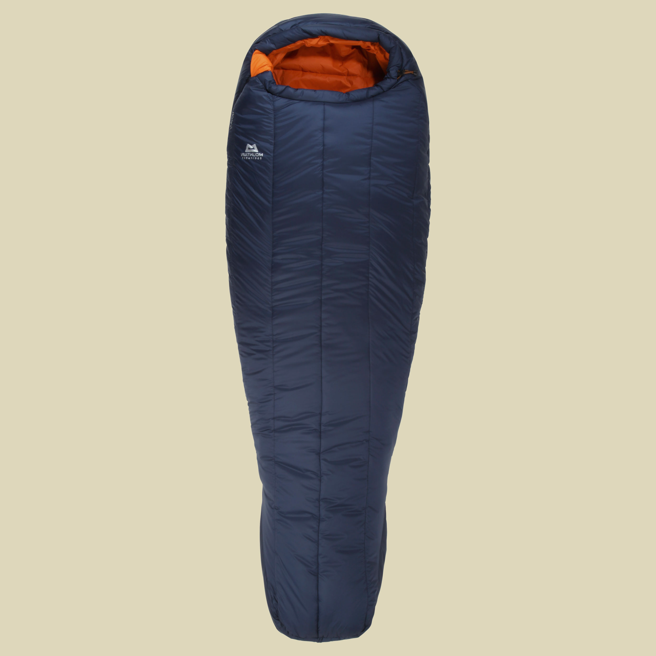 Nova IV bis Körpergröße Schlafsack 185 cm Farbe cosmos/blaze, Reißverschluss Schlafsack links