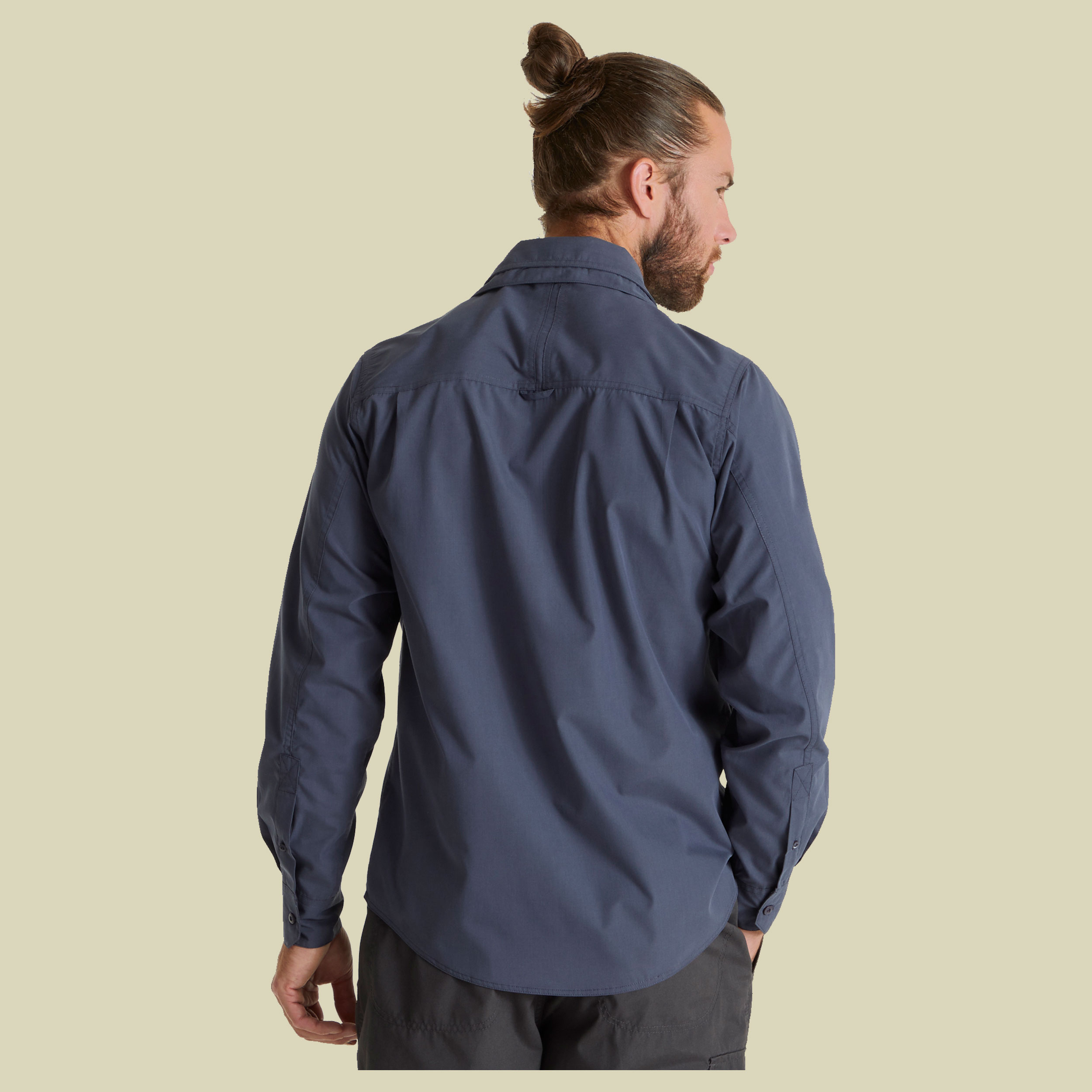 Kiwi Long Sleeved Shirt Men blau XL - ombre blue