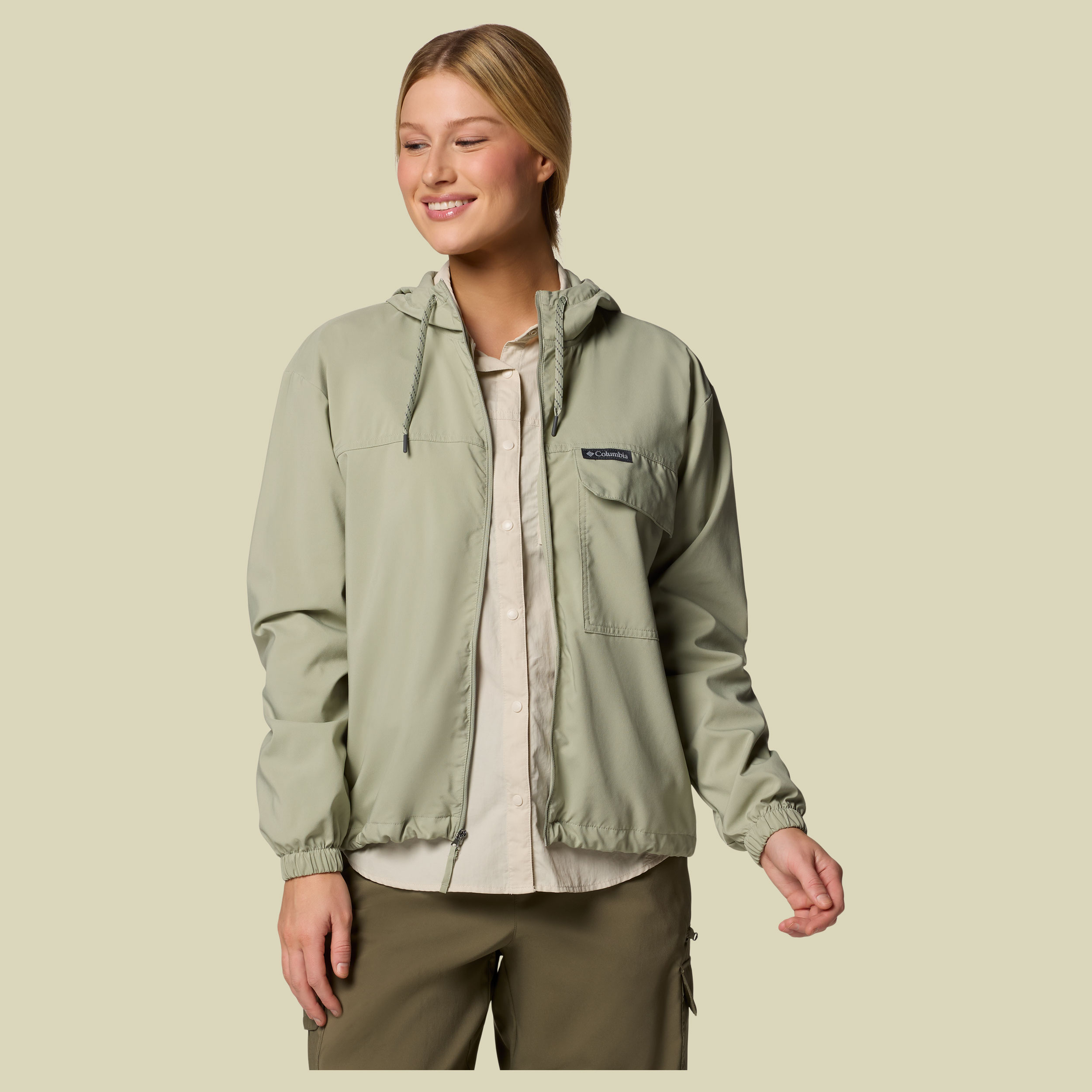 Skien Valley Hooded LS Women XL grün - safari