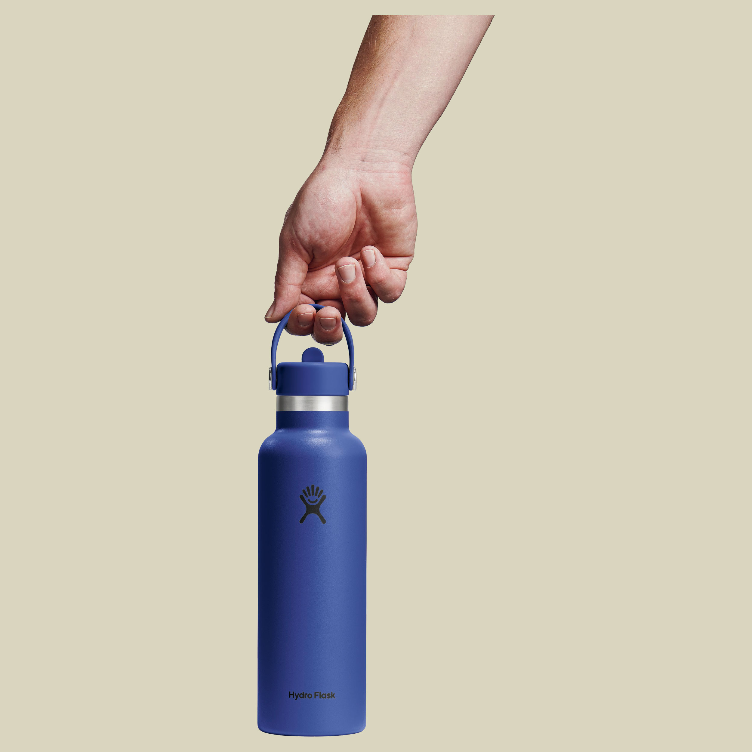 Hydro Flask 21 oz Standard Mouth w. Flex Straw Cap blau1 - capri blue