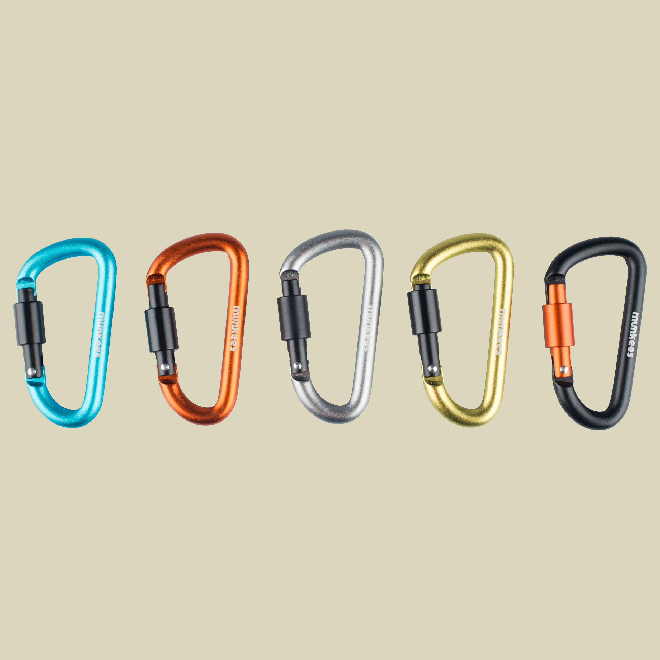 Karabiner mit Schraubverschluss 1 STK Farbe sortiert