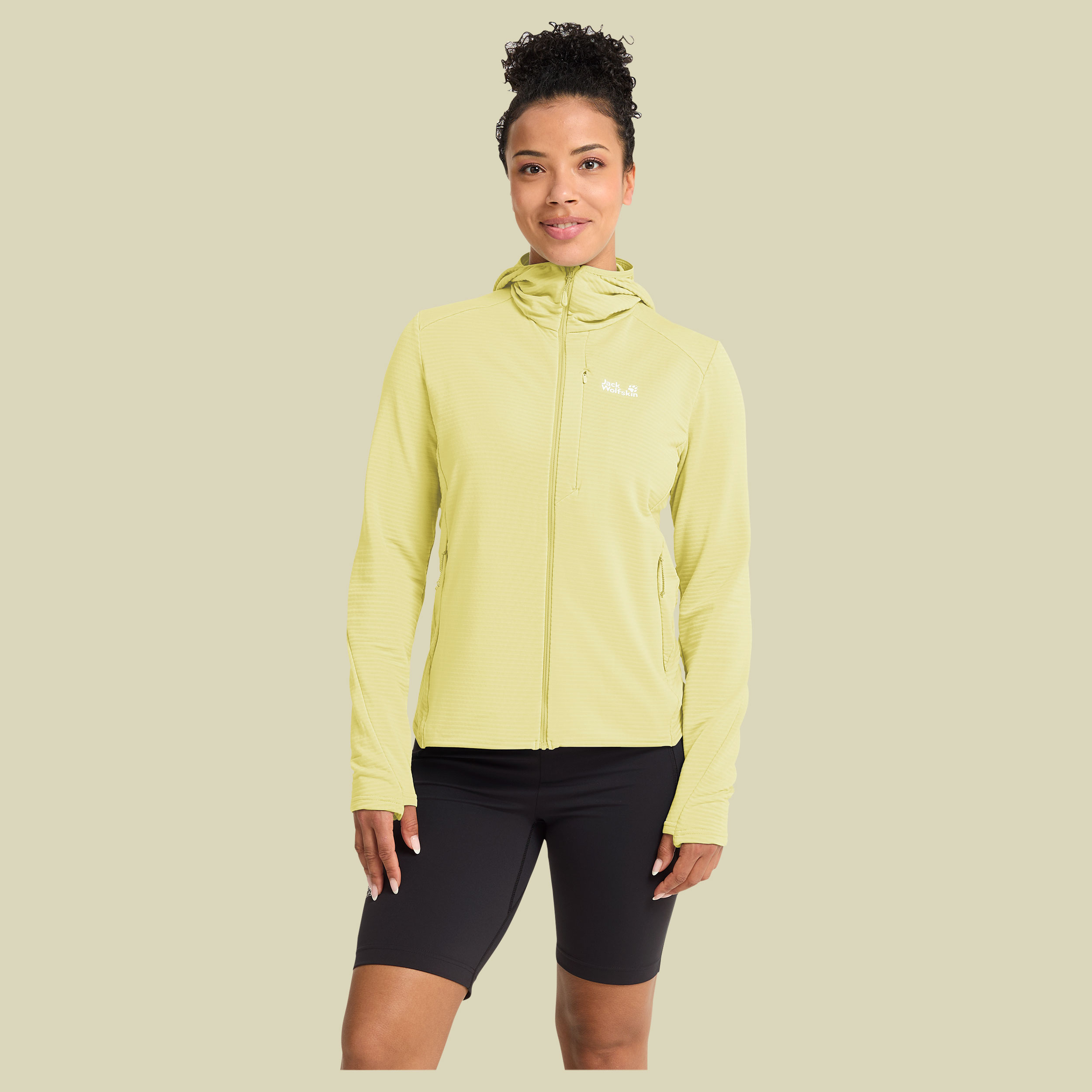 Litestride Hooded FZ Jacket Women XL beige - daisy