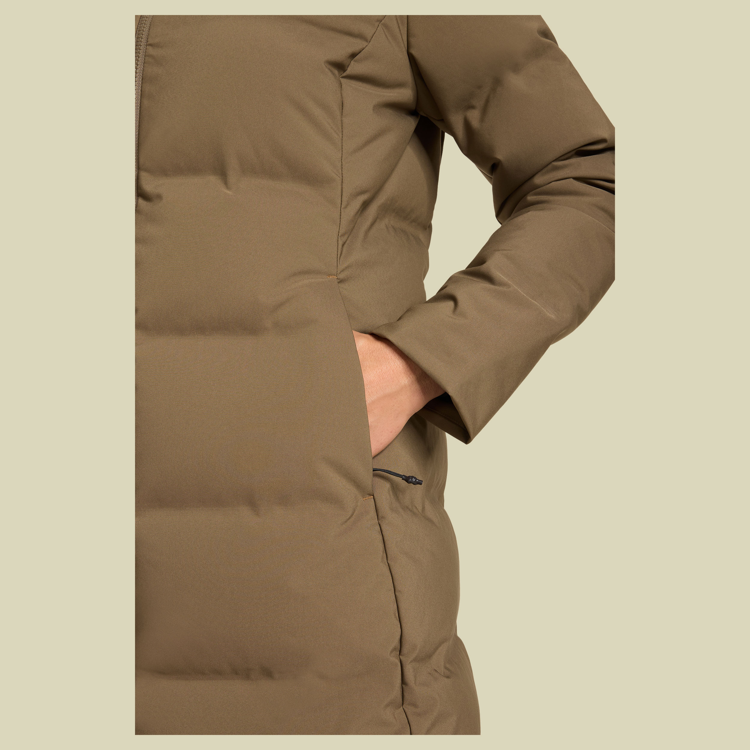 Aukea W's Bonded Down Coat L braun - capers