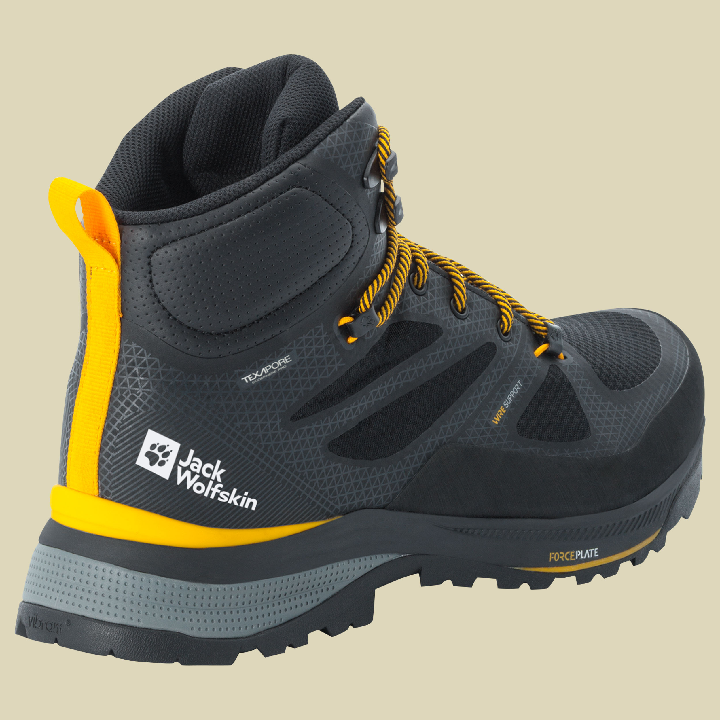 Force Striker Texapore Mid Men Größe 44,5 Farbe black/burly yellow XT
