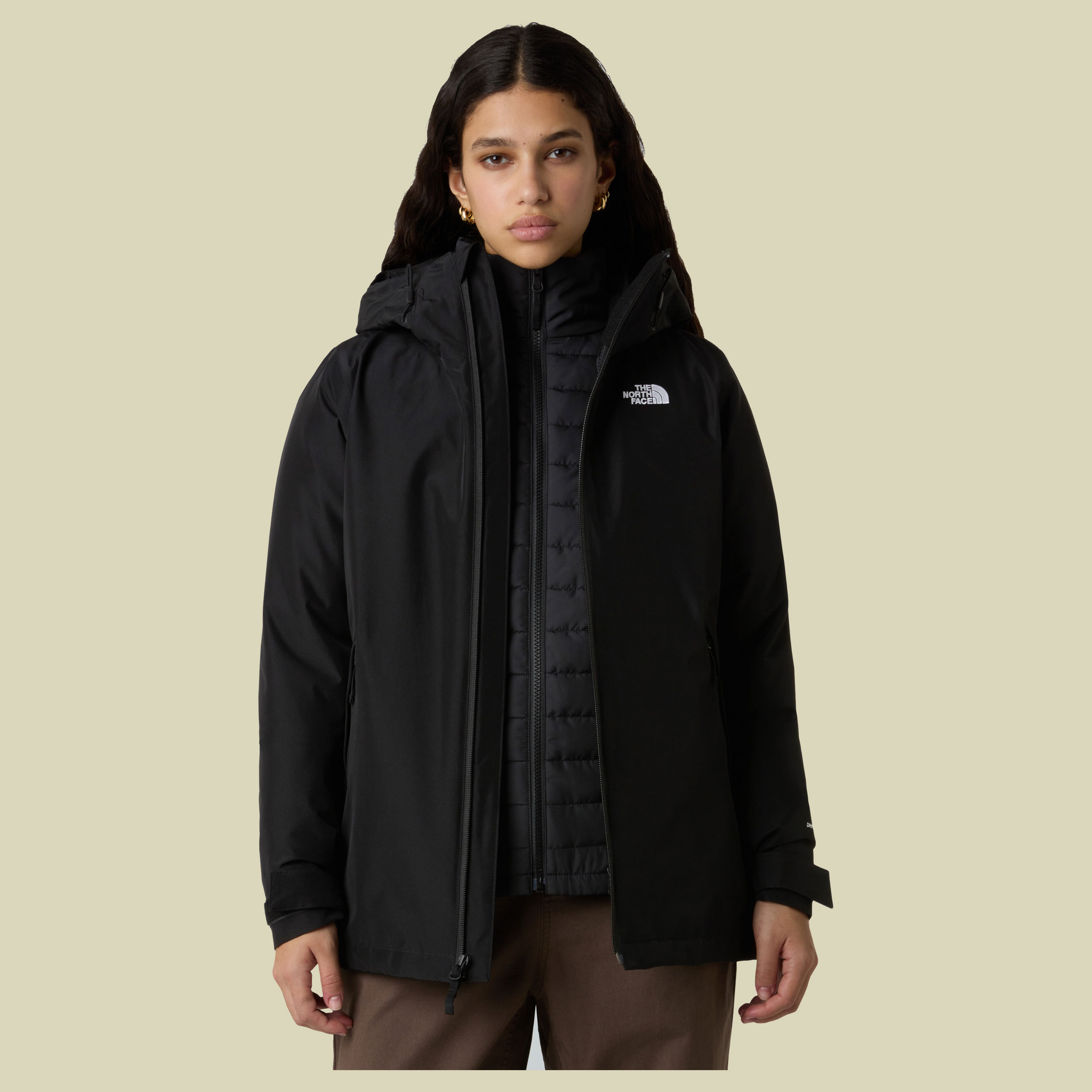 Carto Mono Triclimate Hooded Jacket Women XS schwarz - TNF black