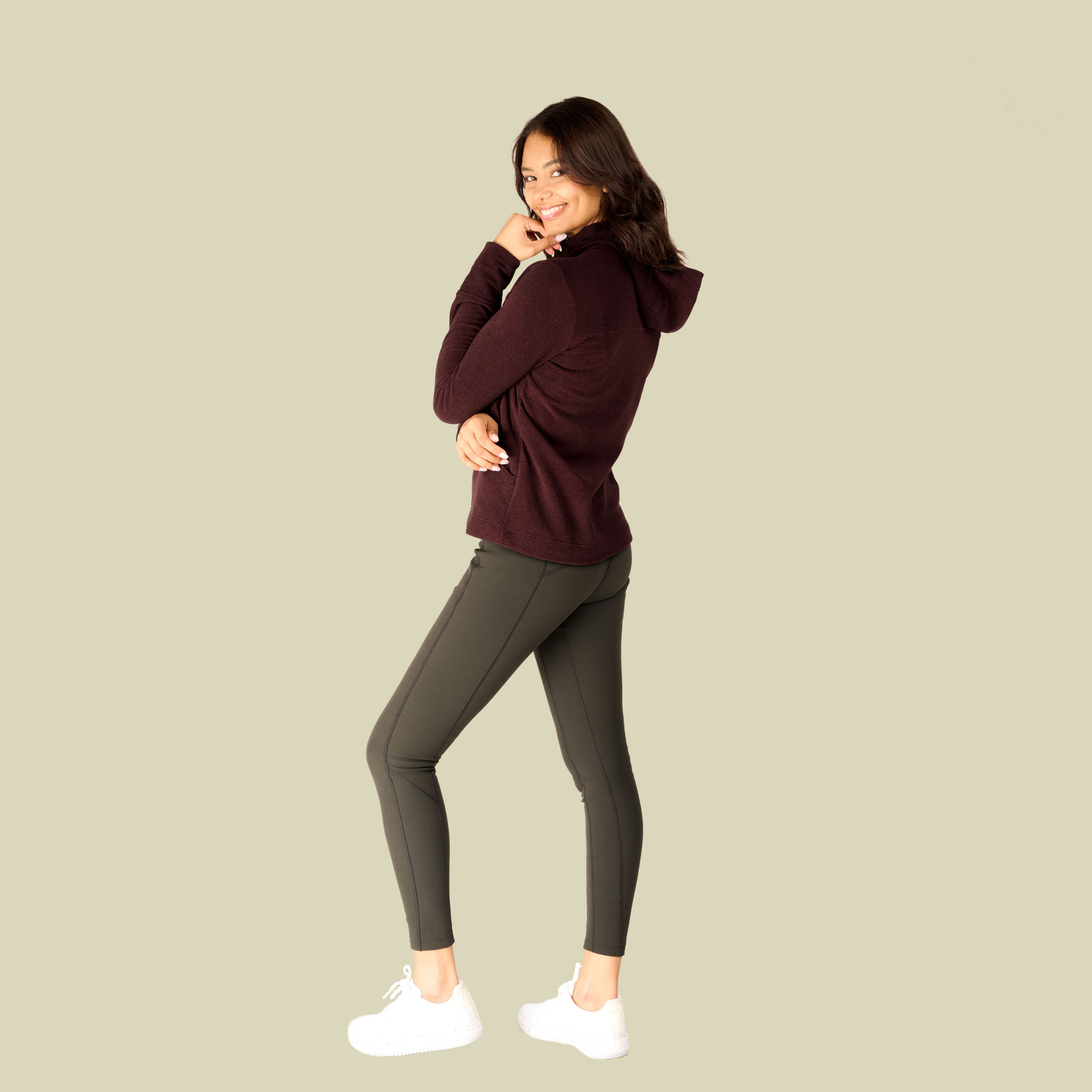 Rolpa Full Zip Hoodie Women Größe M  Farbe beet red