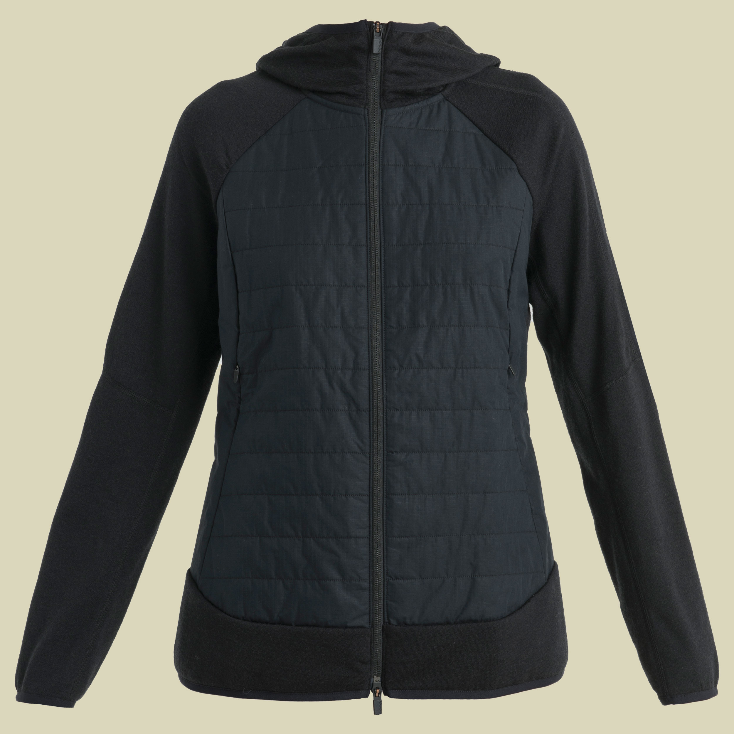 Merino Quantum Hybrid LS Zip Hoodie Women Größe XL Farbe black