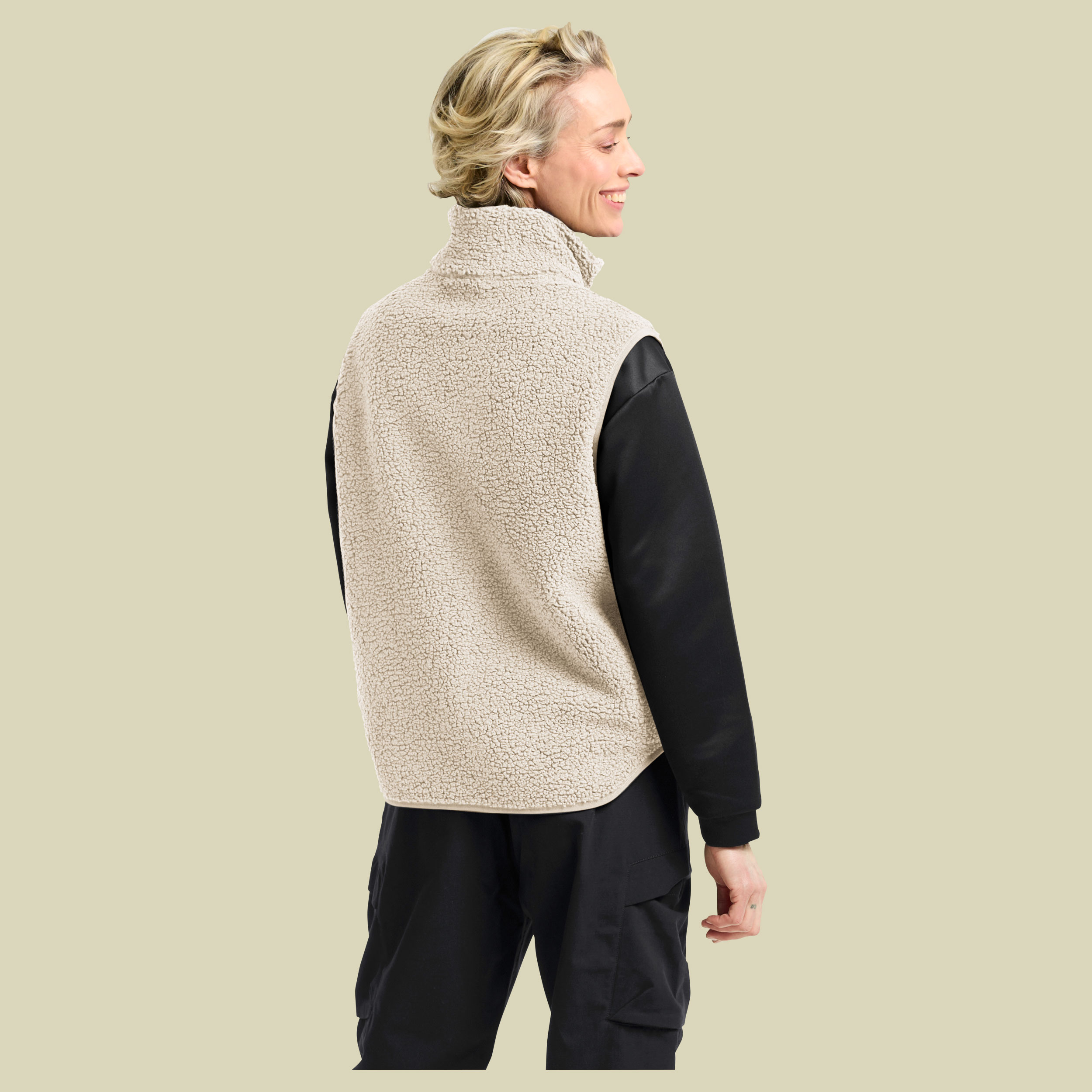 High Curl Vest Women grau XXL - oyster