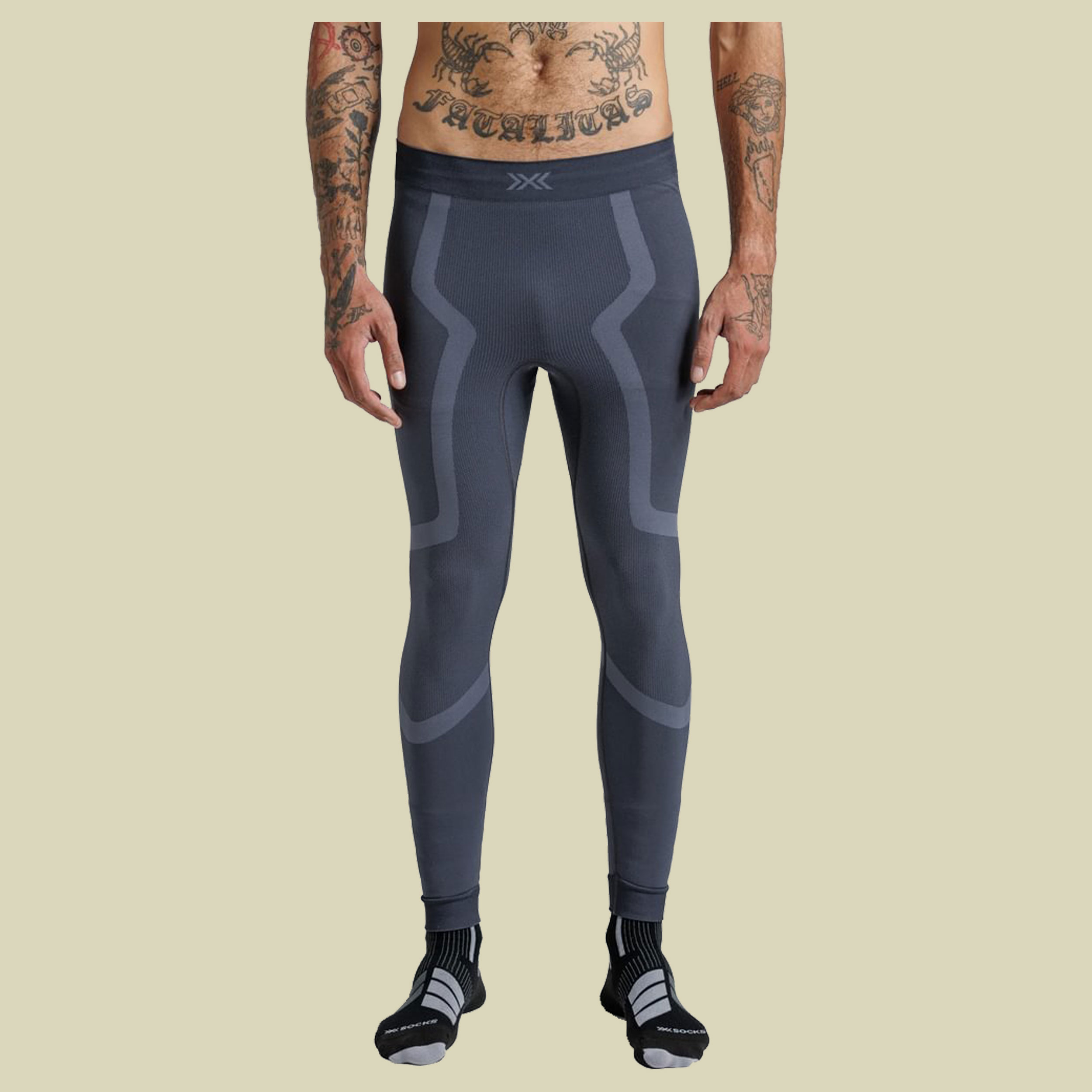 X-BIONIC X-Ential Long Tights Men L grau - anthracite