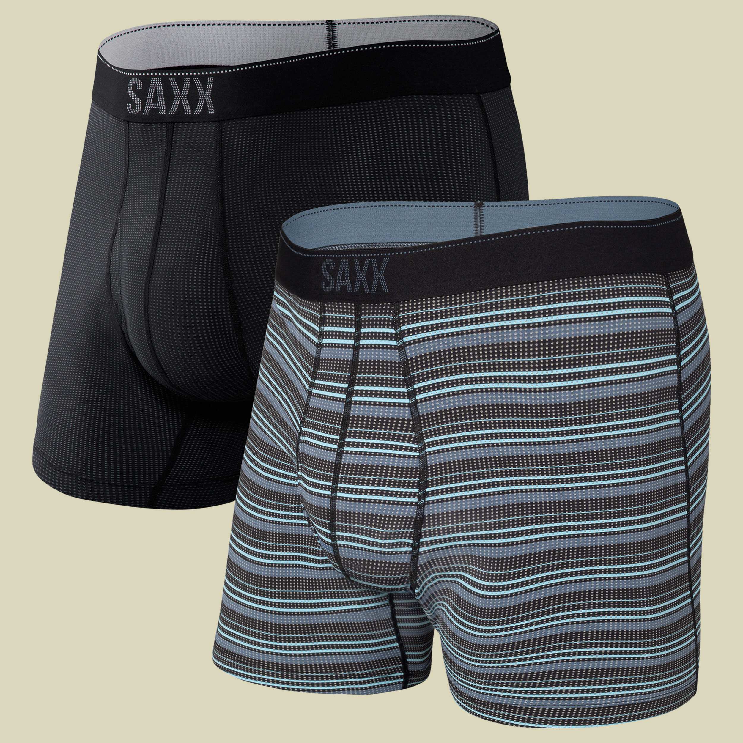 Quest Quick Dry Mesh Boxer Brief Fly 2Pk M mehrfarbig - sunrise stripe/black II