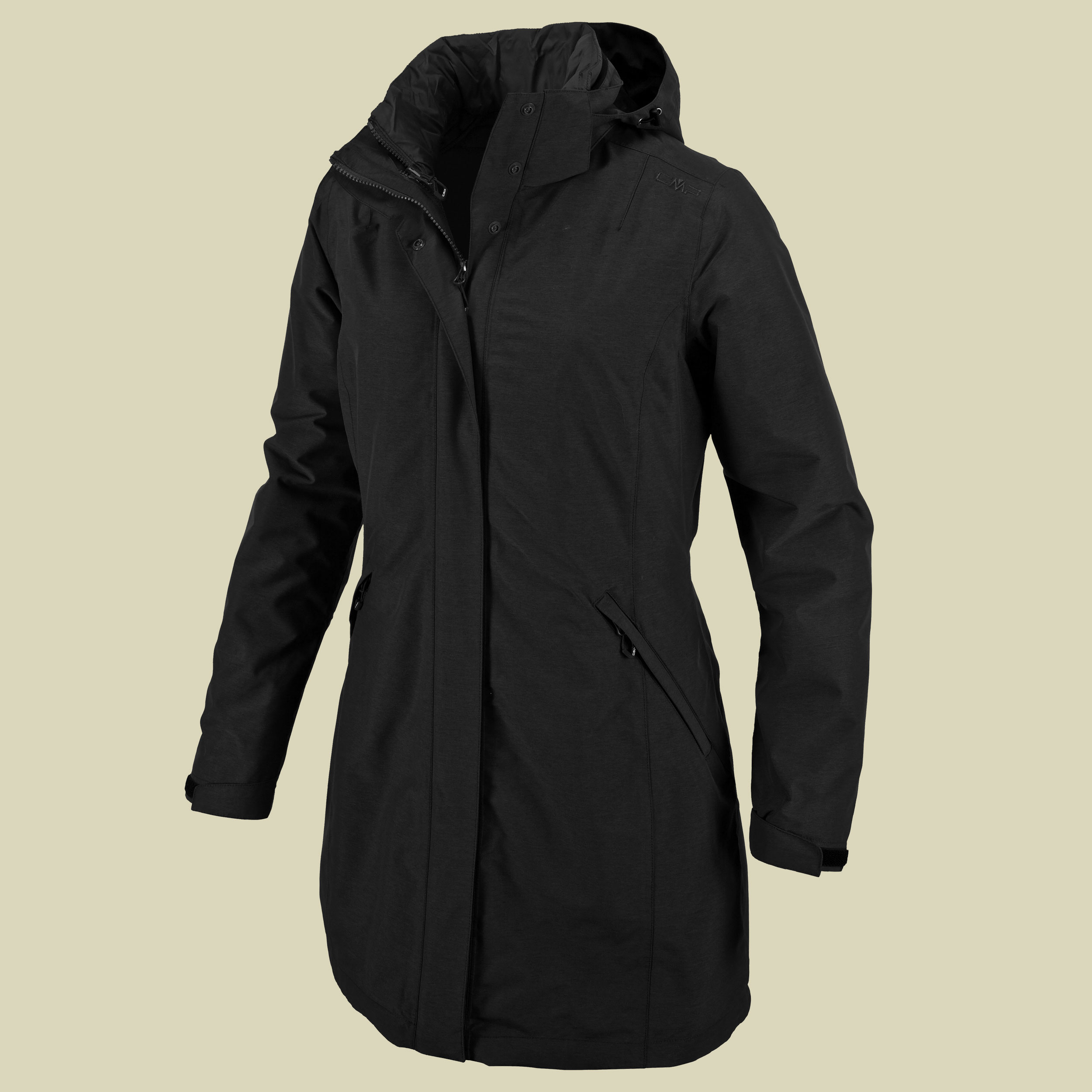 Woman Zip Hood Coat 3 in 1 CMP 3Z20356D-M Größe 36 Farbe U973 nero mel. - smoked-nero