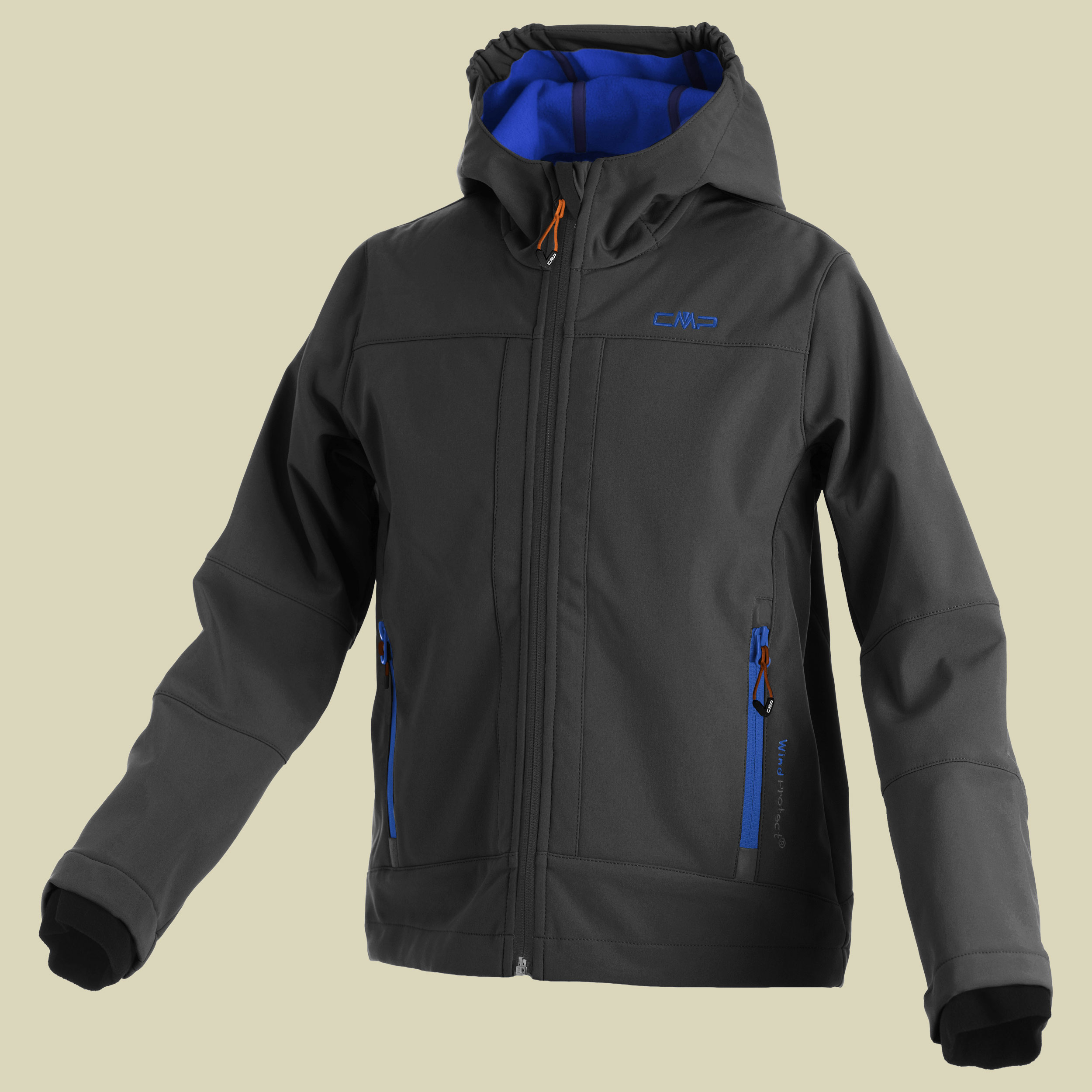 Boy Softshell Jacket Fix Hood CMP 3A00094 Größe 104 Farbe anthracite- cedro nero