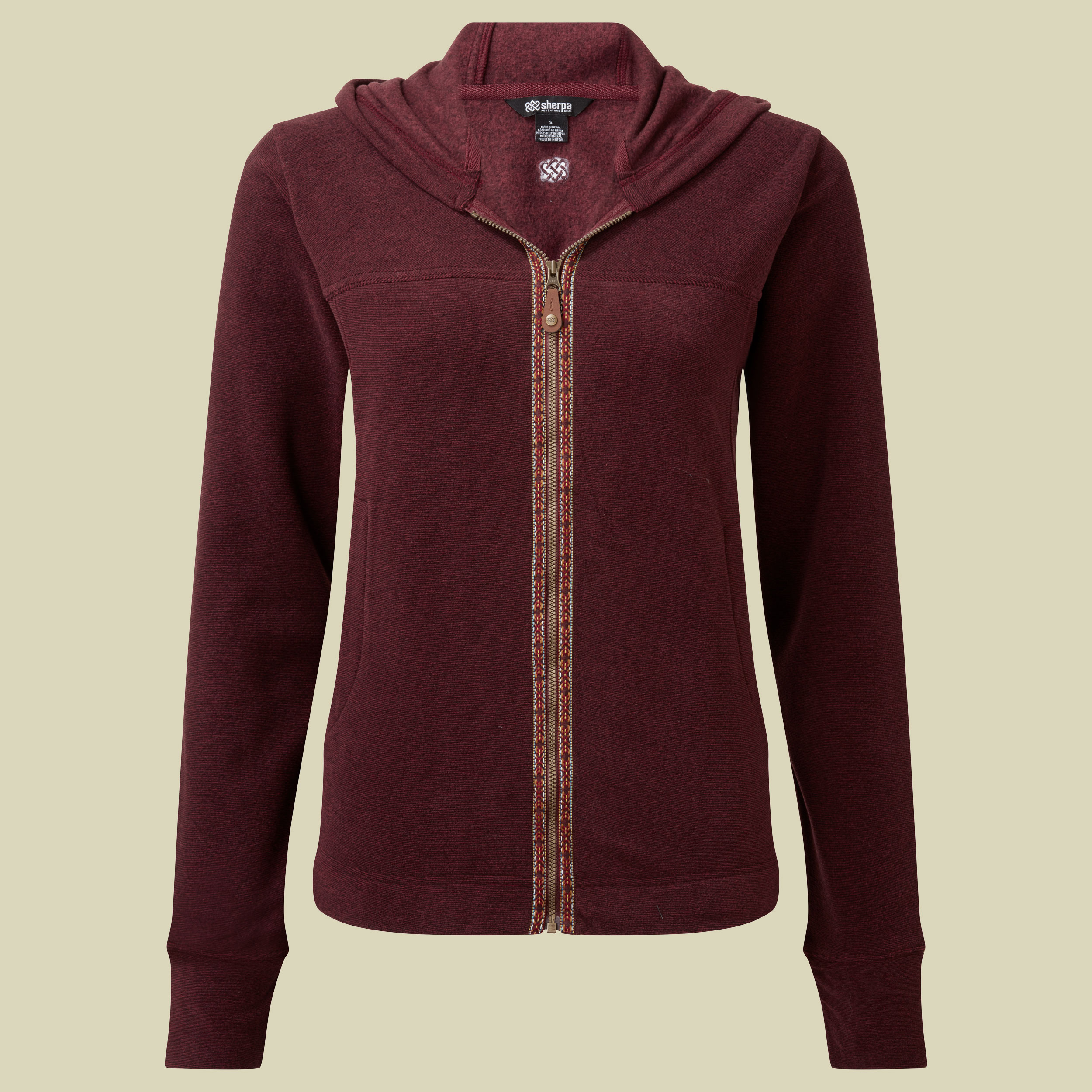 Rolpa Full Zip Hoodie Women Größe XL Farbe beet red