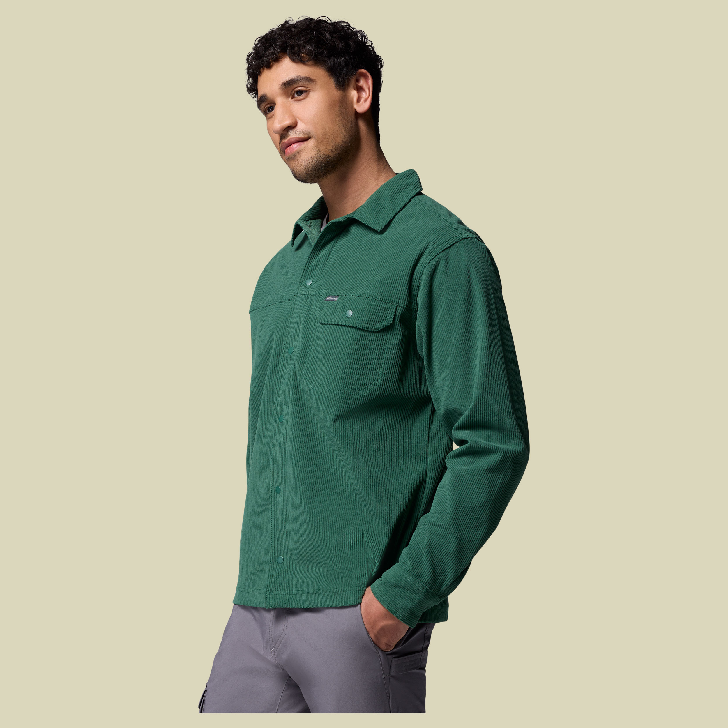 Flare Gun Corduroy Shirt XL grün - Farbe rain forest
