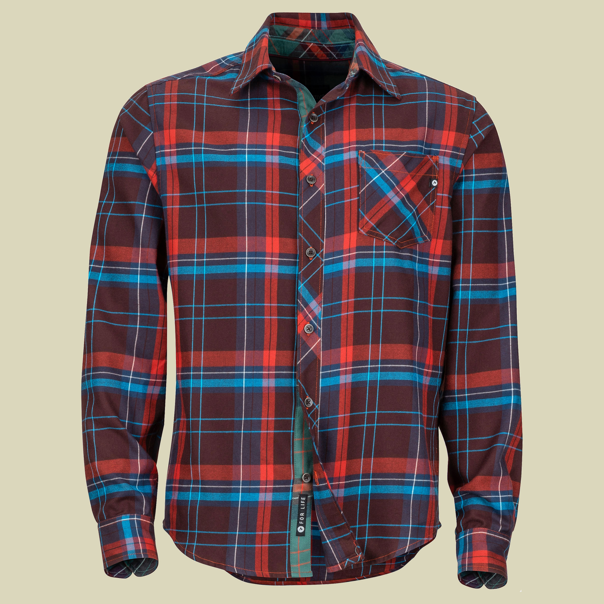 Anderson Lightweight Flannel LS Men Größe M Farbe red ochre