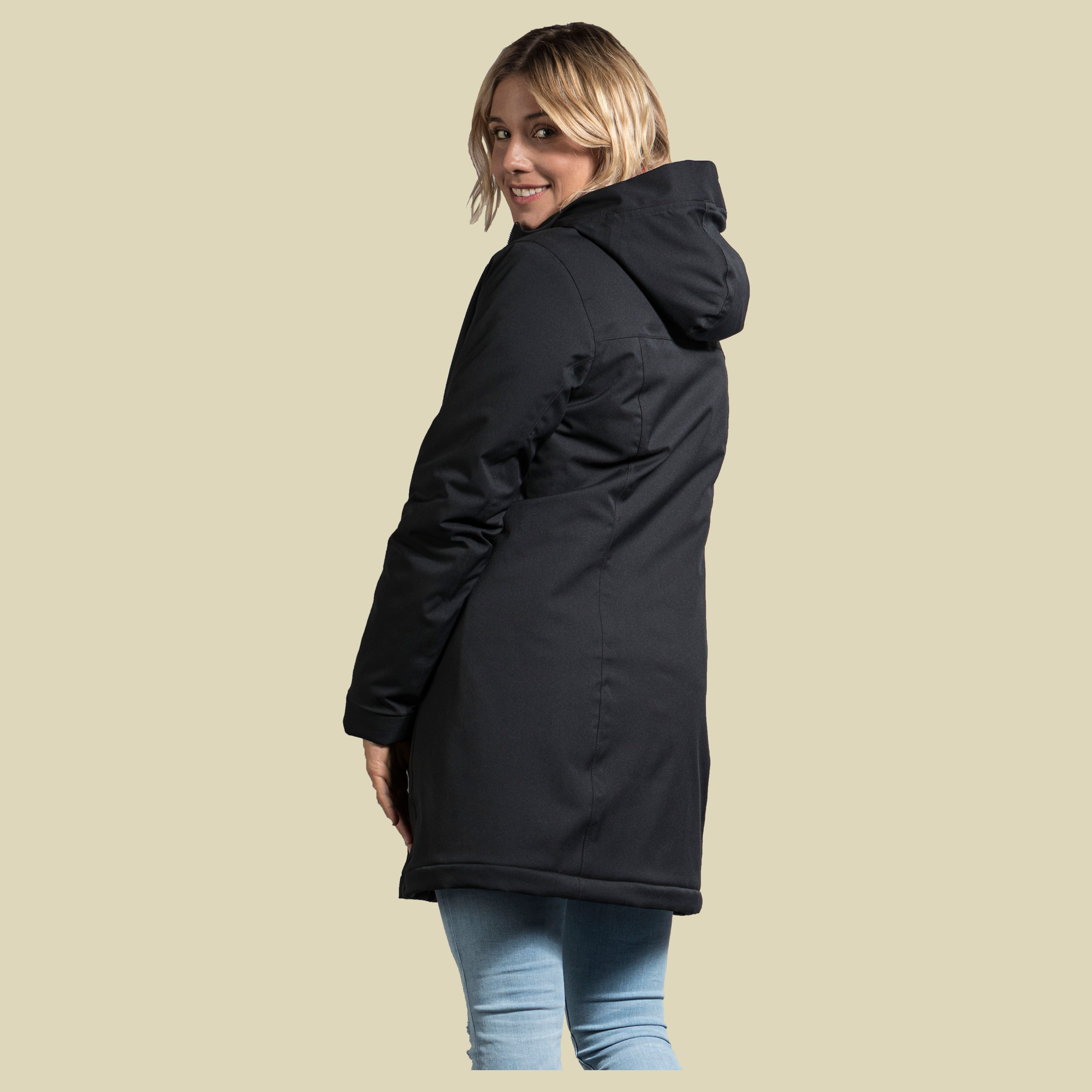 STIR W's Hooded Coat Women Größe 38 Farbe dark black