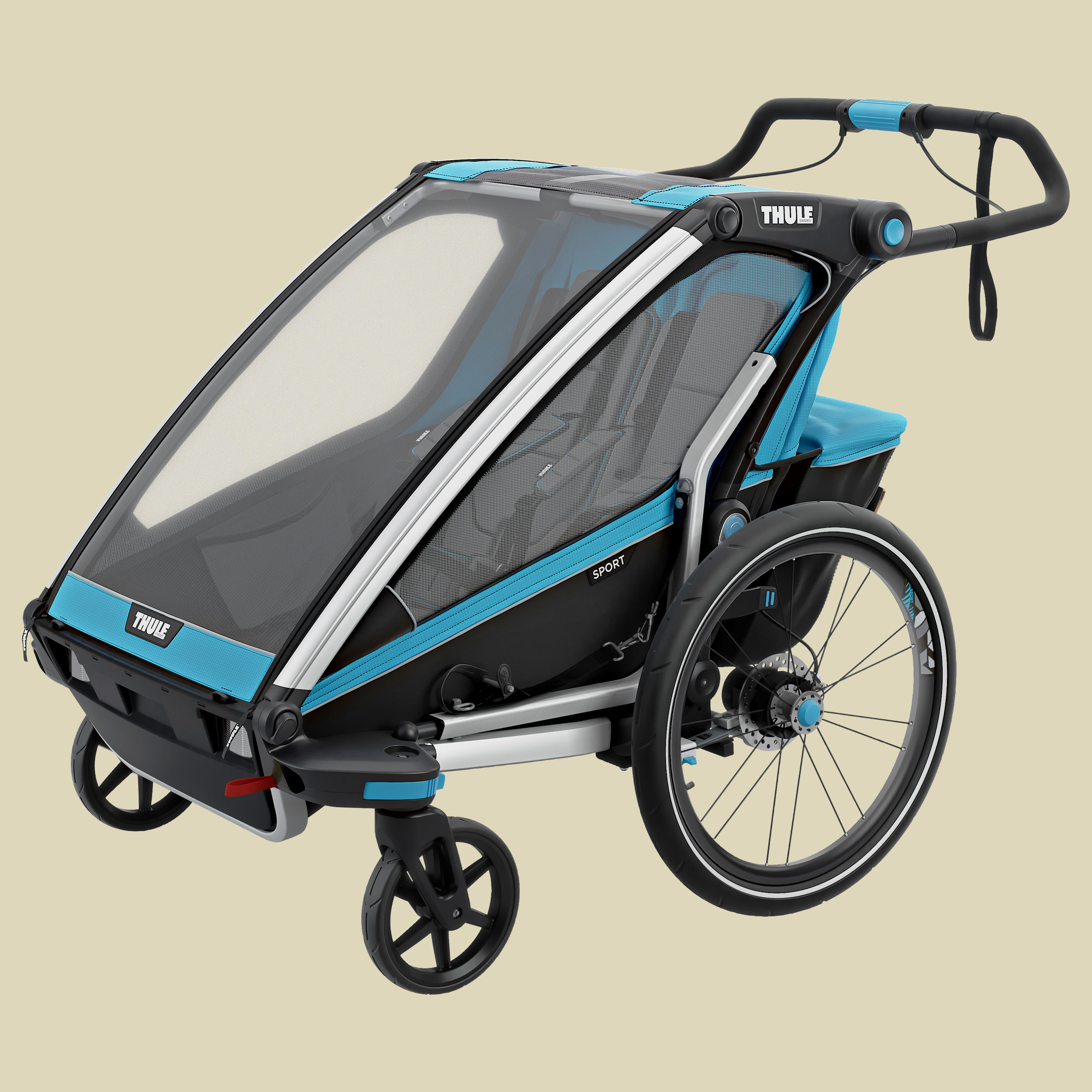 Chariot Sport 2 mit StVZO-Beleuchtung Farbe thule blue/black