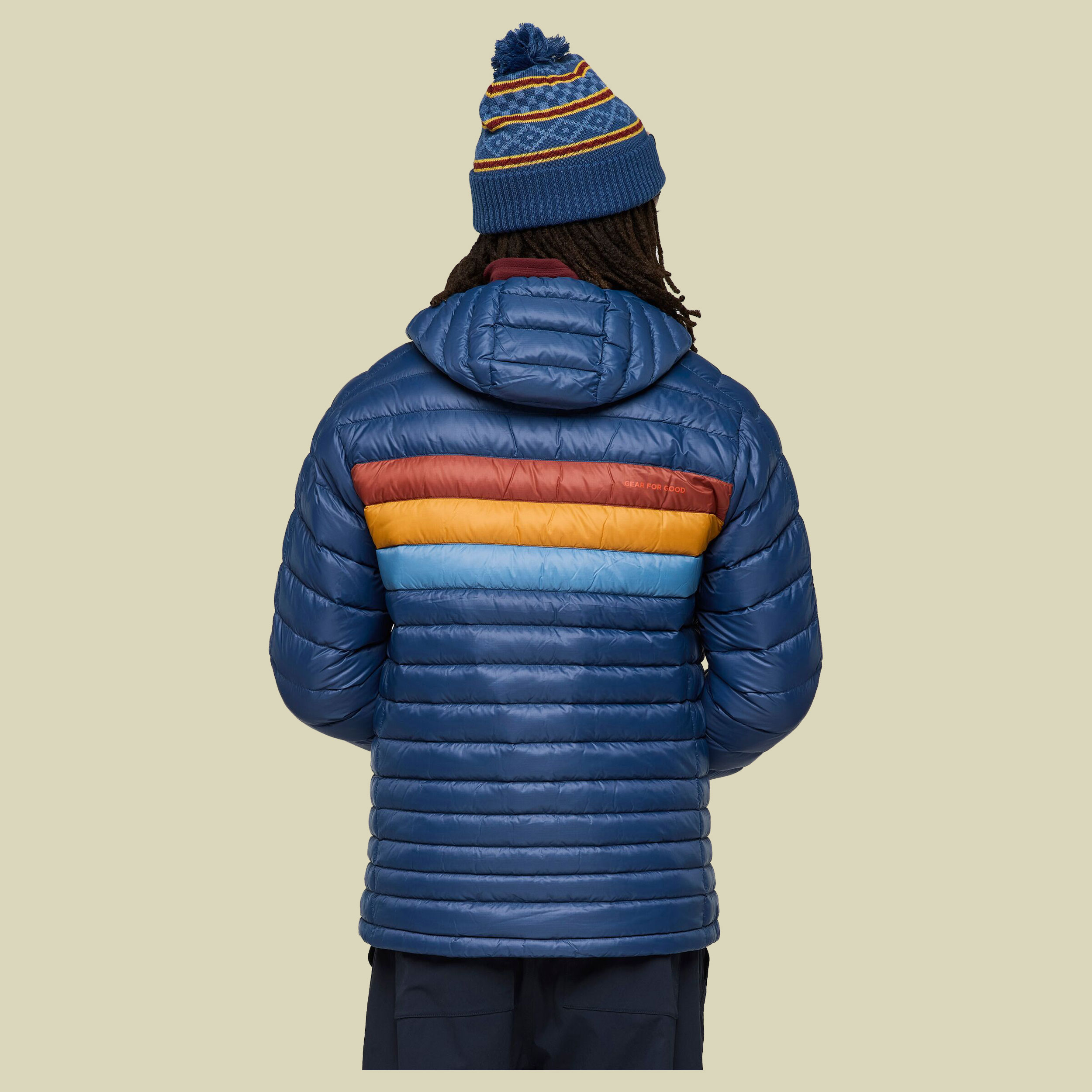 Fuego Down Hooded Jacket Men S blau