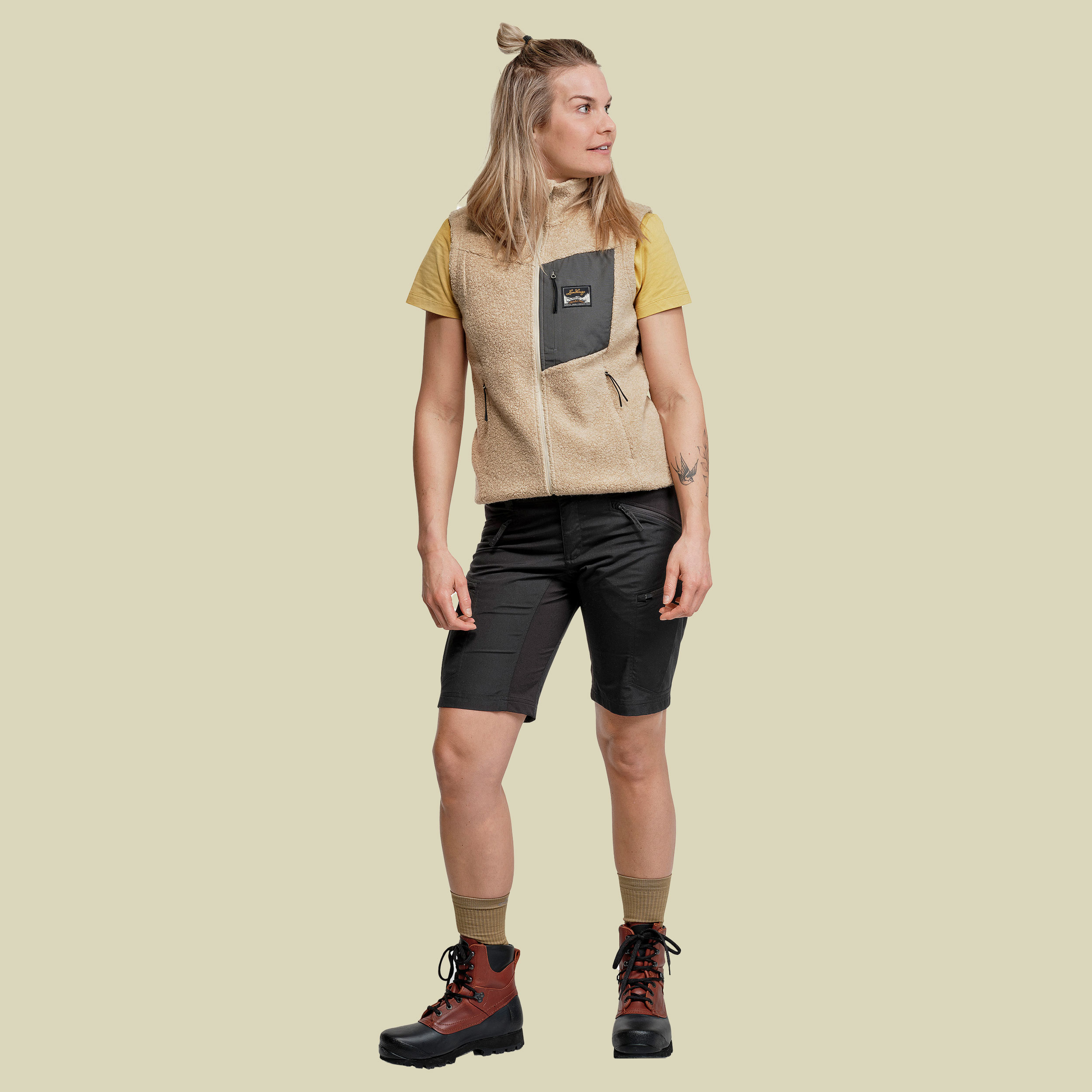 Flok Wool Pile Vest Women beige XL - sand