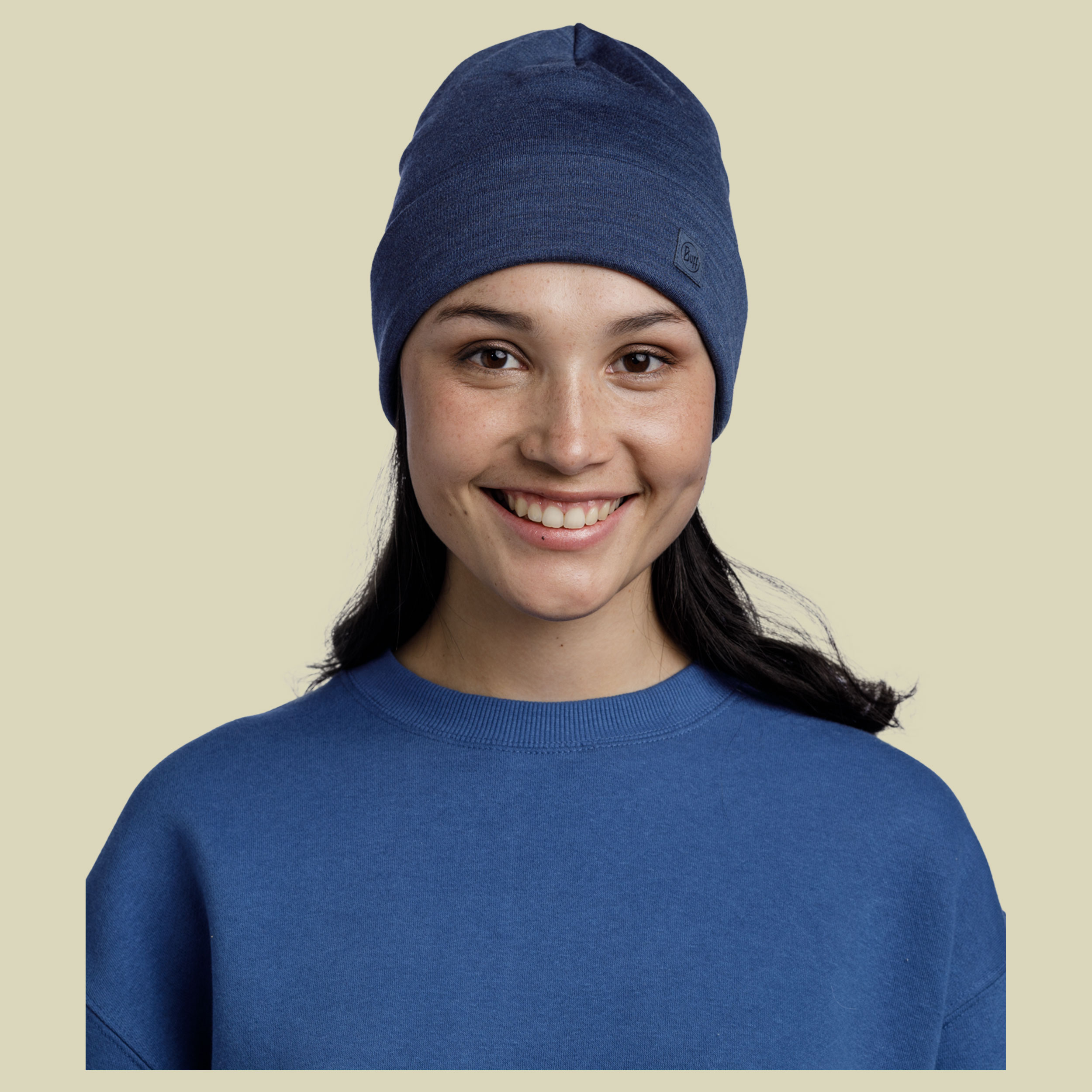 Heavyweight Merino Wool Hat blau - solid night blue