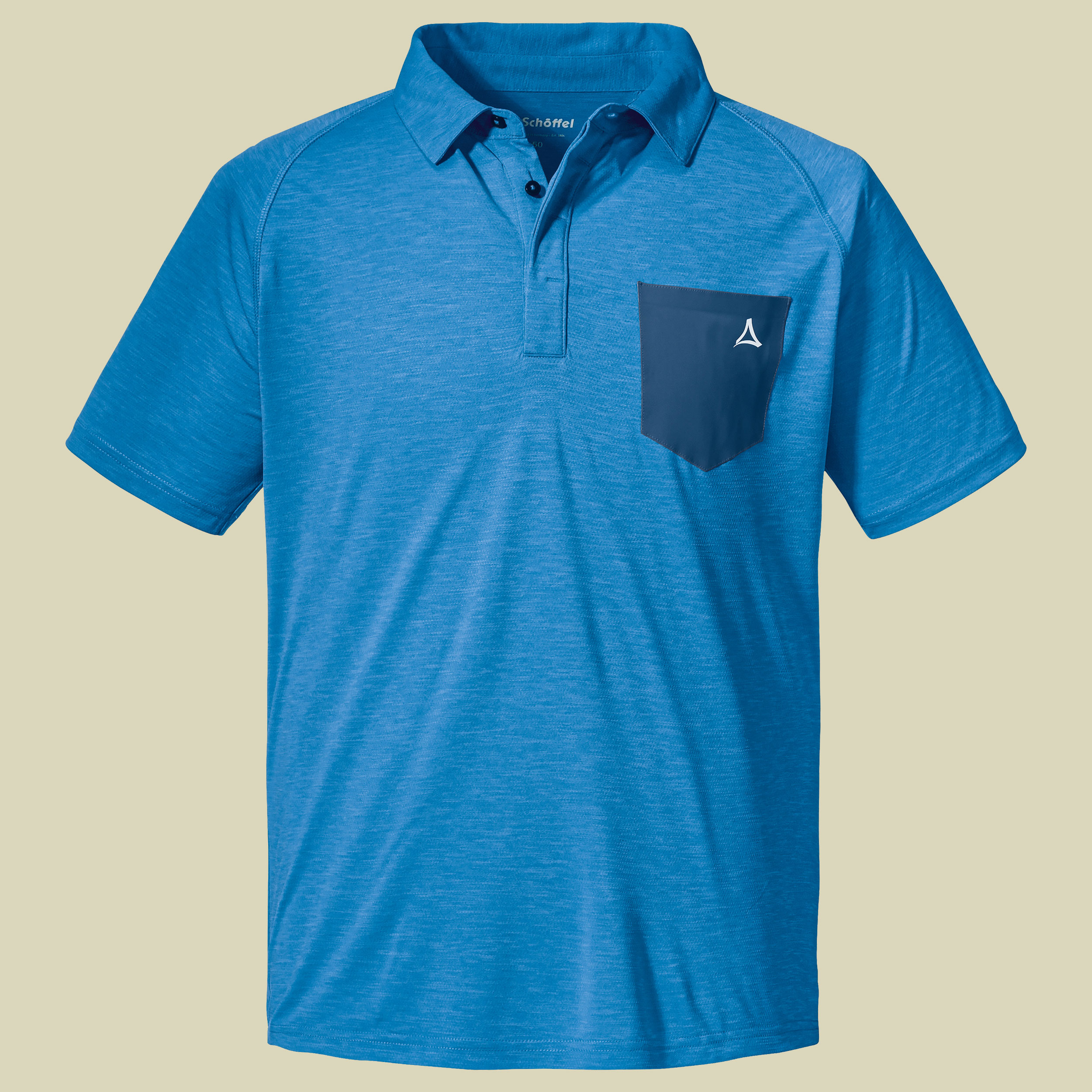 Polo Shirt Hocheck Men Größe 50 Farbe schöffel blau