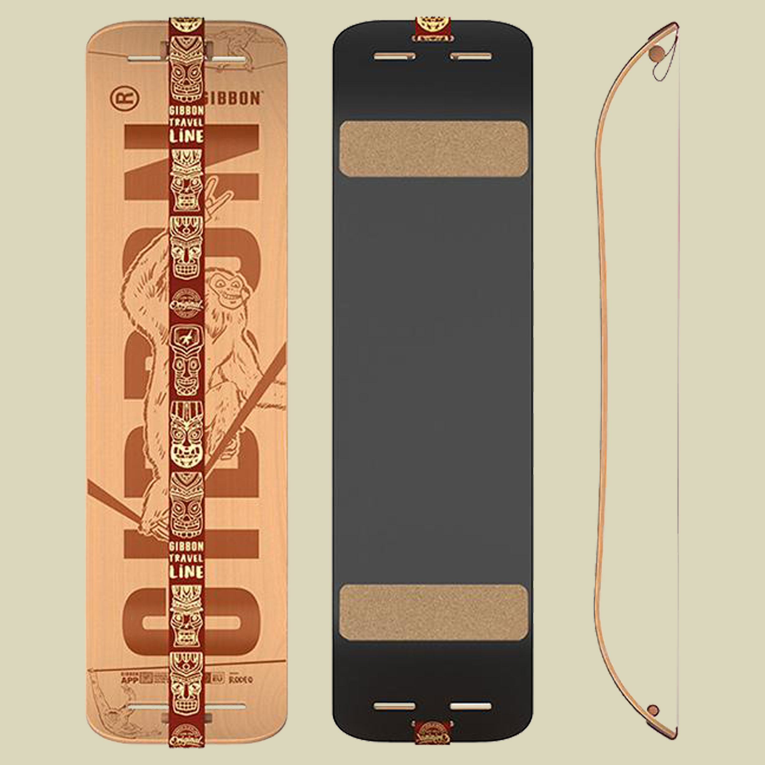 Gibbon Board Set Roots Rocker Travel Farbe: braun