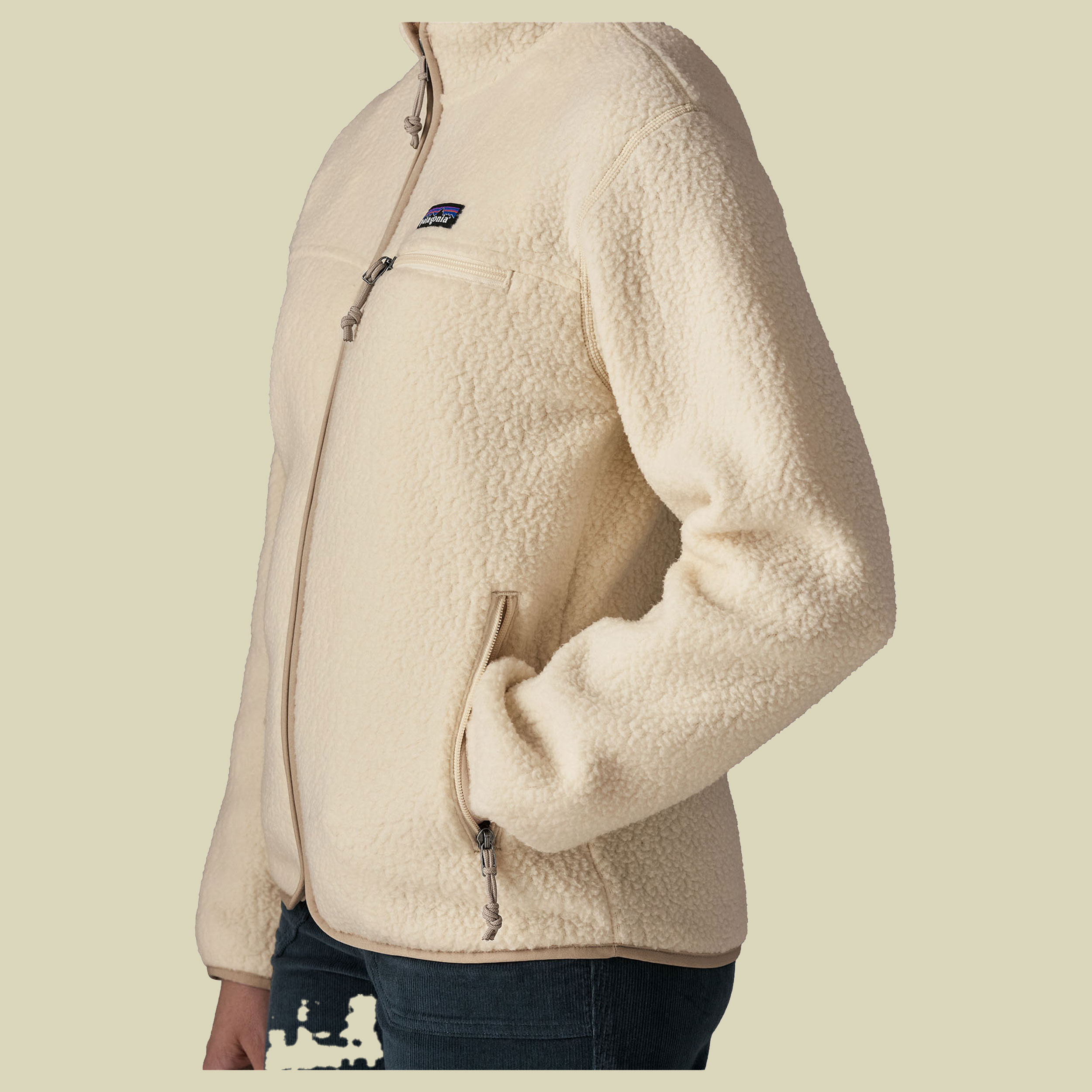 Retro Pile Jacket Women M beige - natural