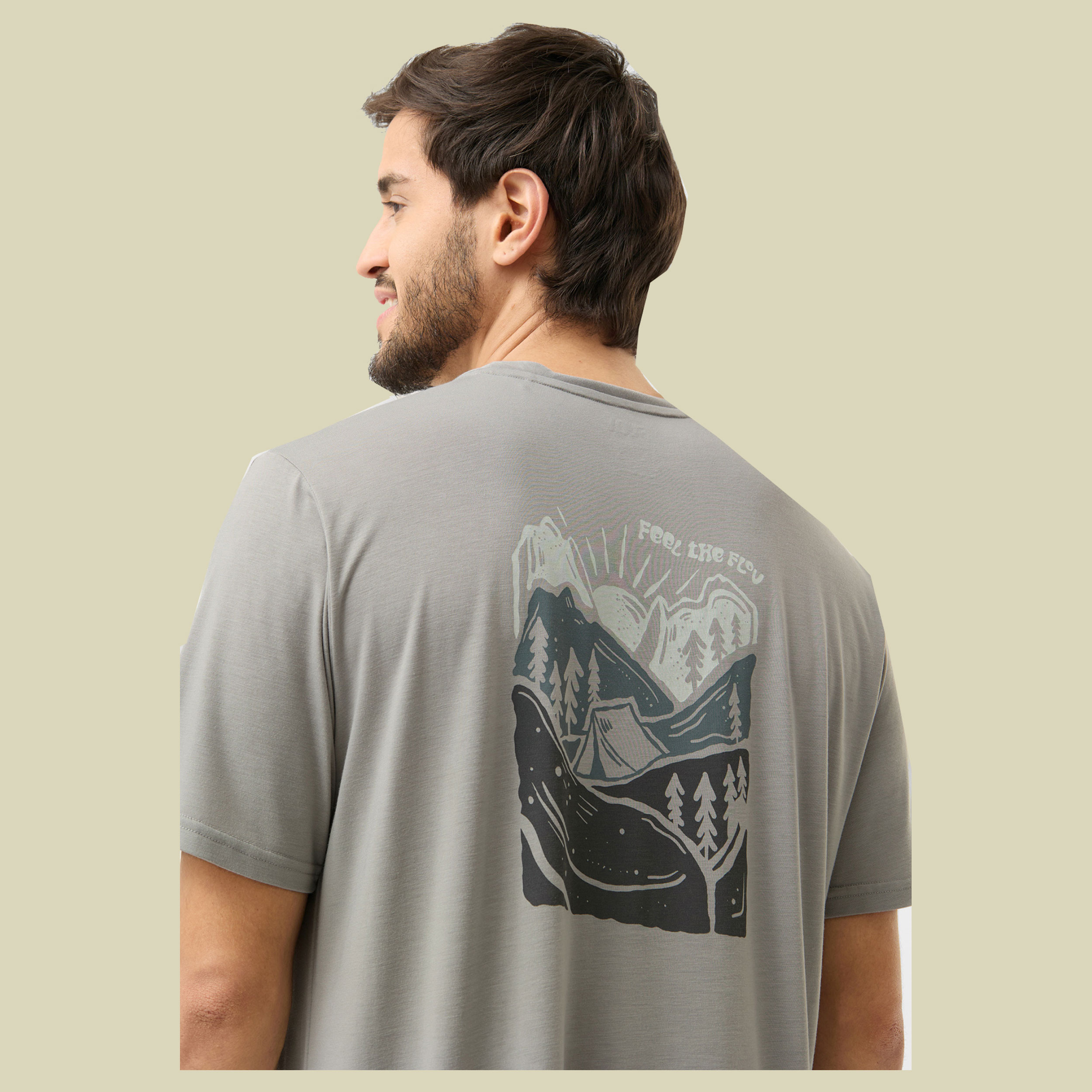 Timberon Bamboo T-Shirt Men XL grau - light grey/dark grey