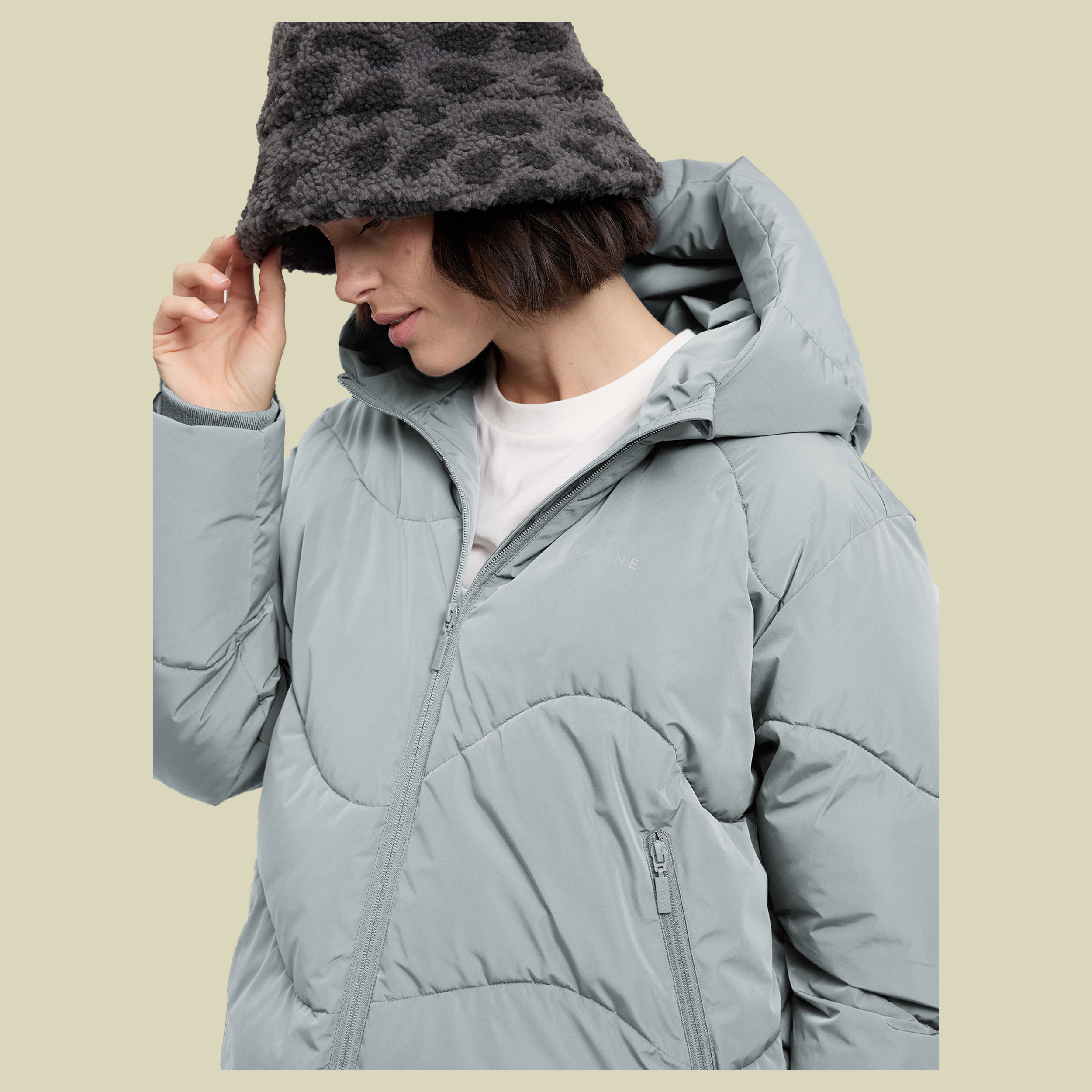 Waves Quilt Short Puffer Jacket Women XS grün - ice green
