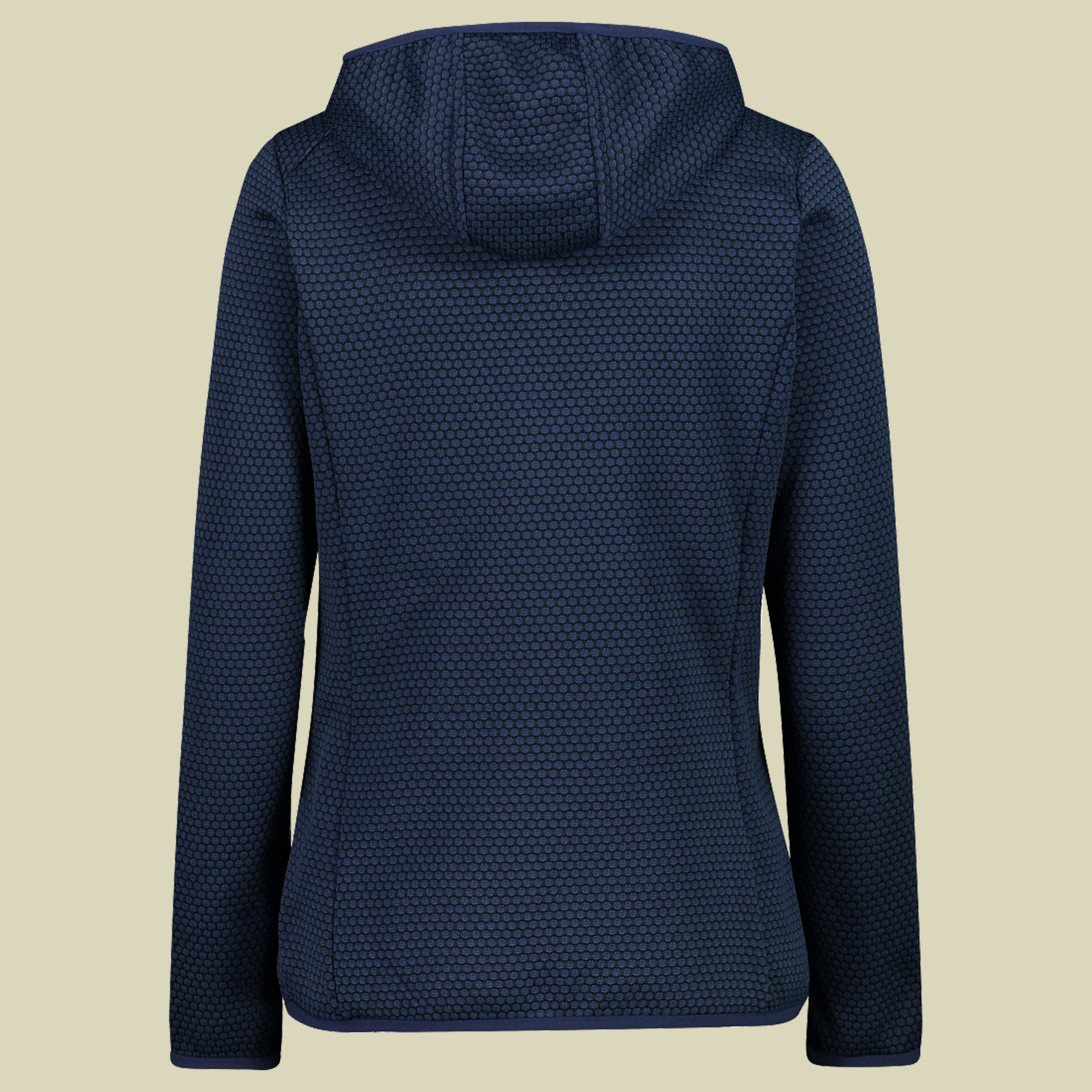 Woman Jacket Fix Hood Jacquard Knitted 32H5596 Größe 44 Farbe M926 blue