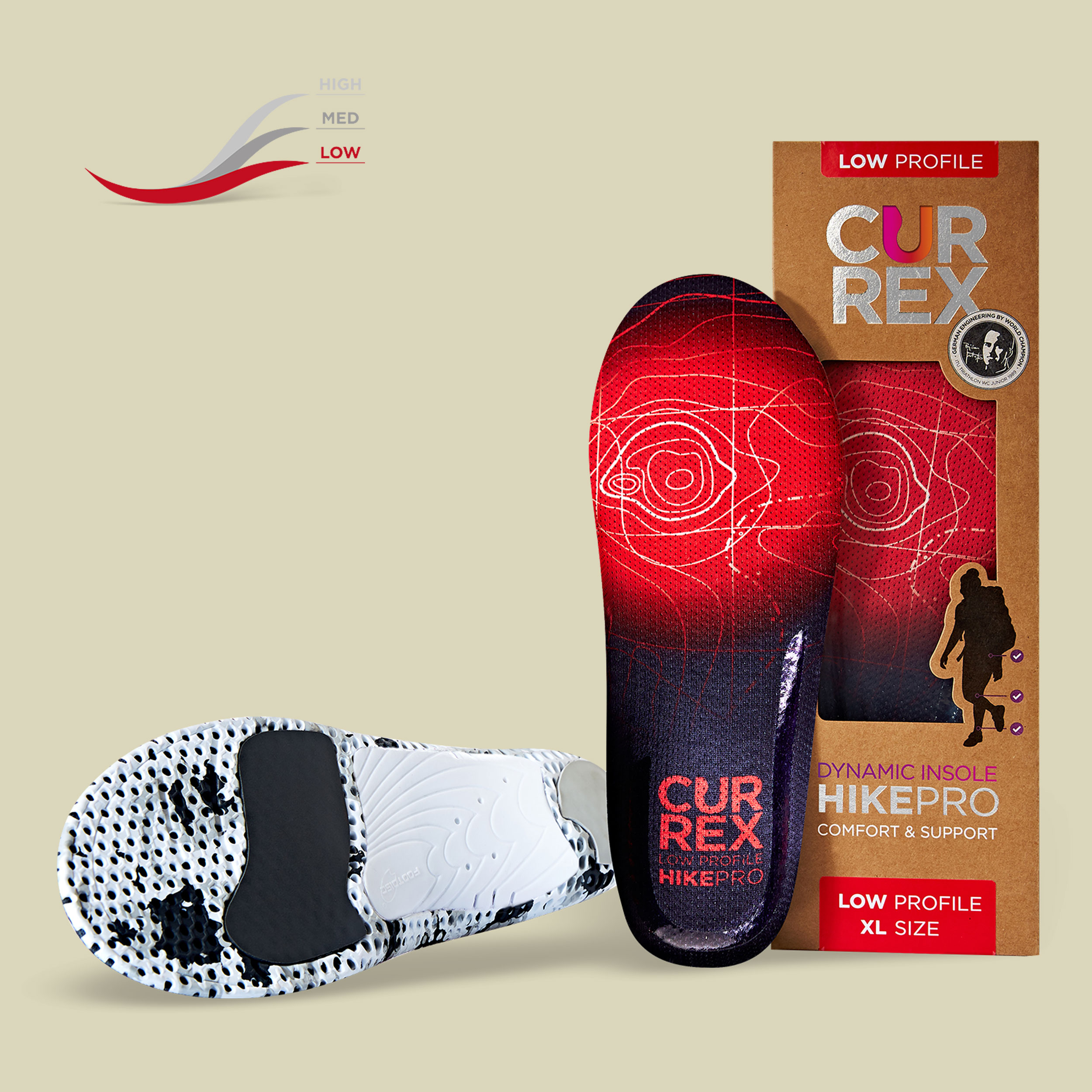 HikePro Low Größe S Farbe rot