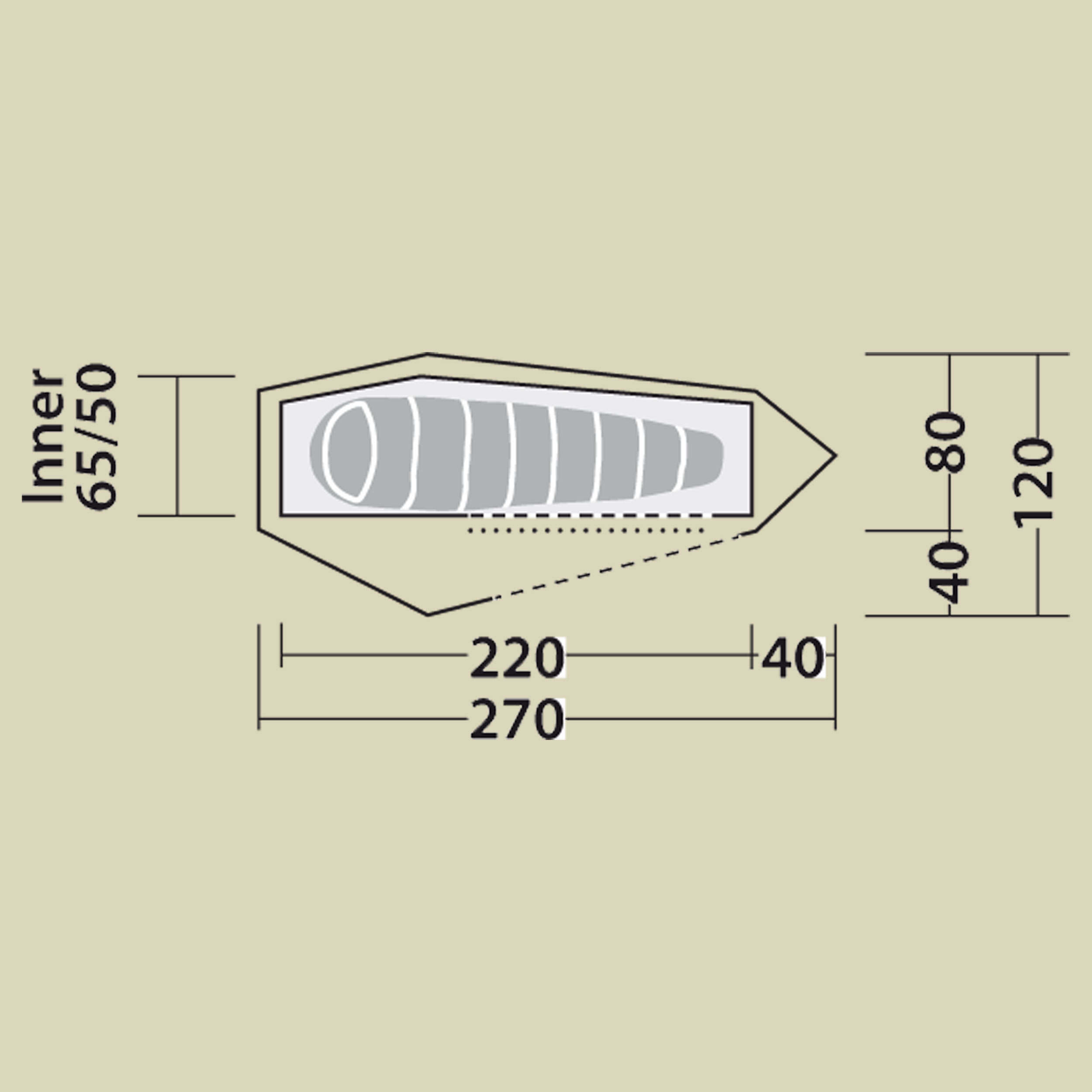 Arrow Head 2021 1-Personenzelt Farbe: red