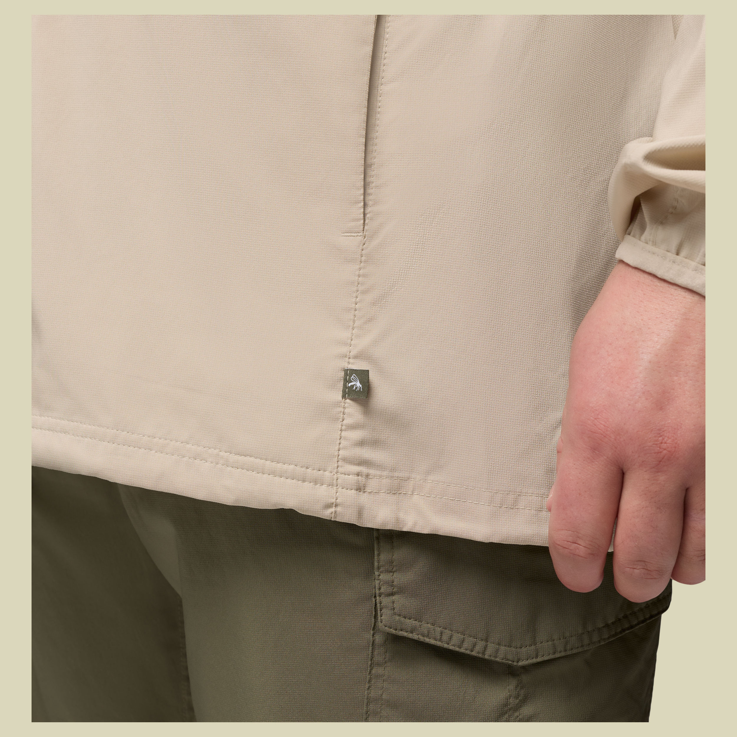 Skien Valley Hooded LS Men XL beige - ancient fossil