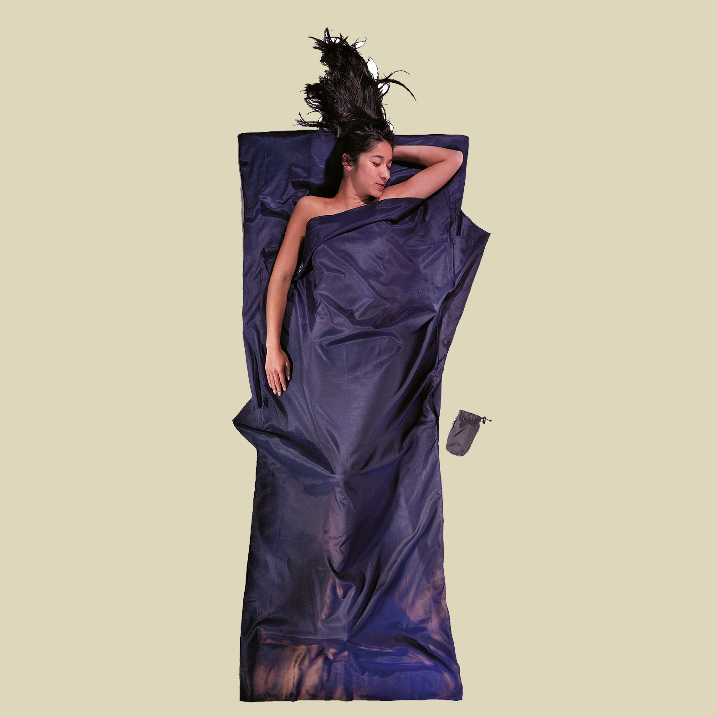 TravelSheet Seide-Baumwolle Größe 220 x 90 cm Farbe tuareg