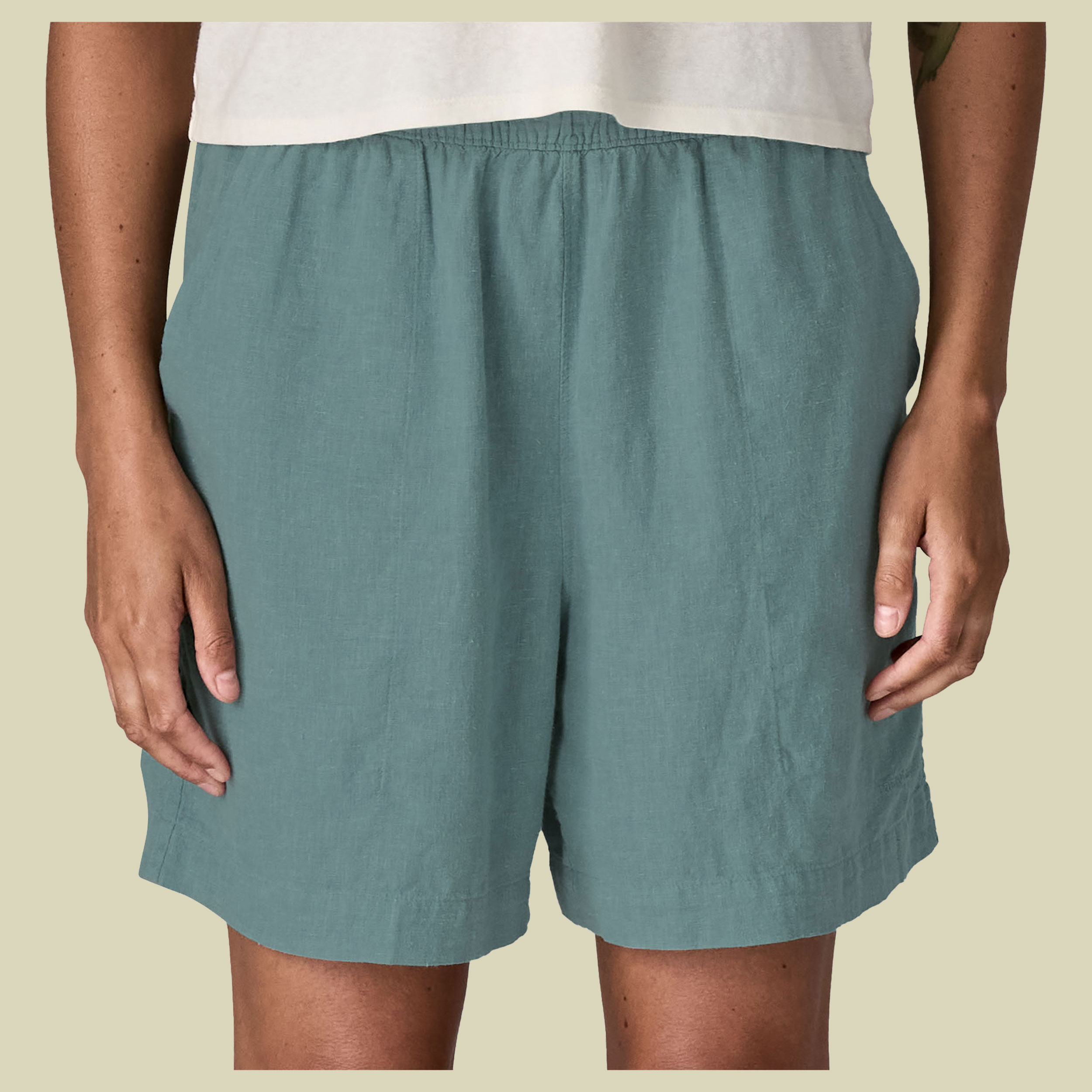 Garden Island Long Shorts Women XS türkis- Whole Weave: Blue Sage