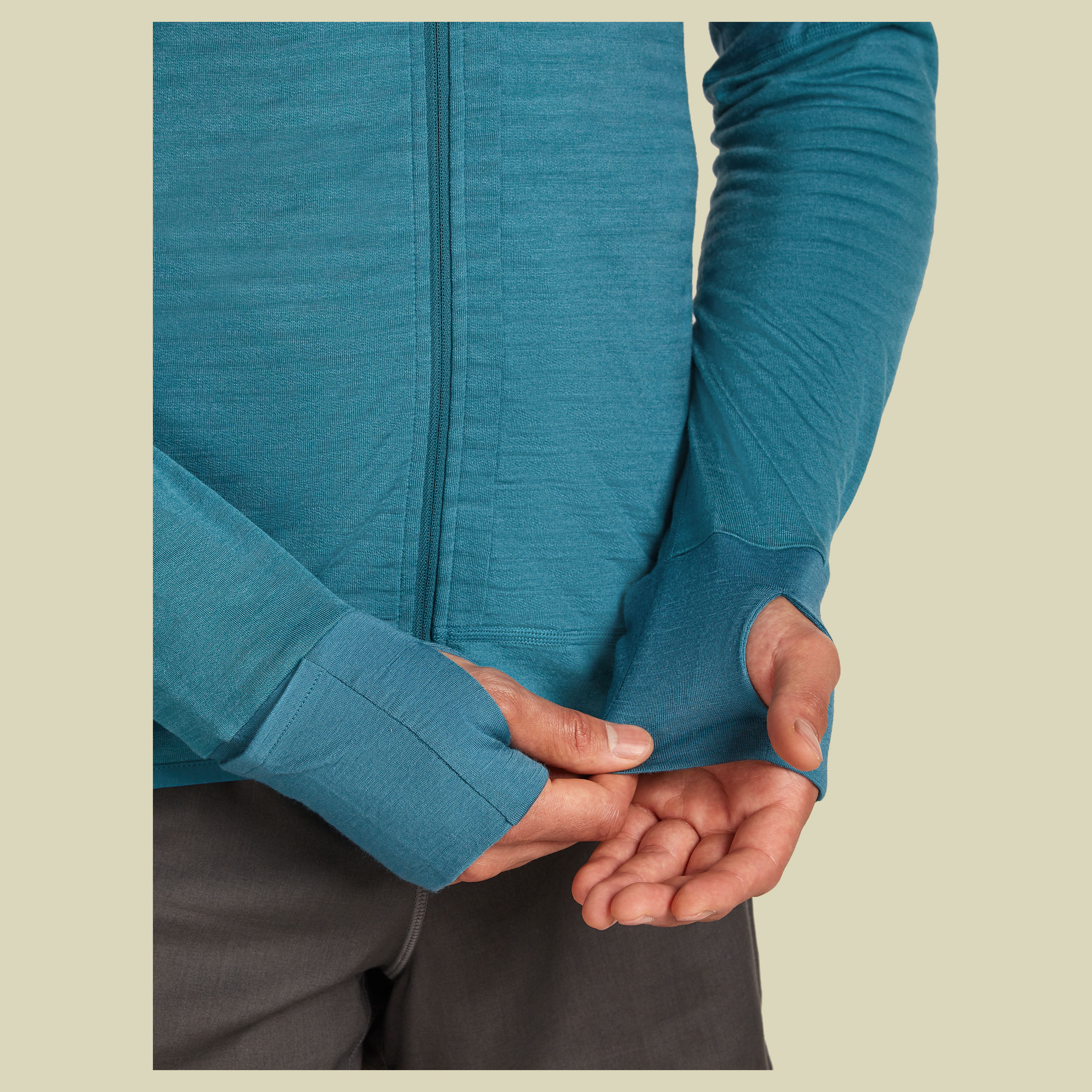 Merino Blend 300 RealFleece™ Descender LS Zip Hoodie Men XL blau - topaz/atlantis/CB