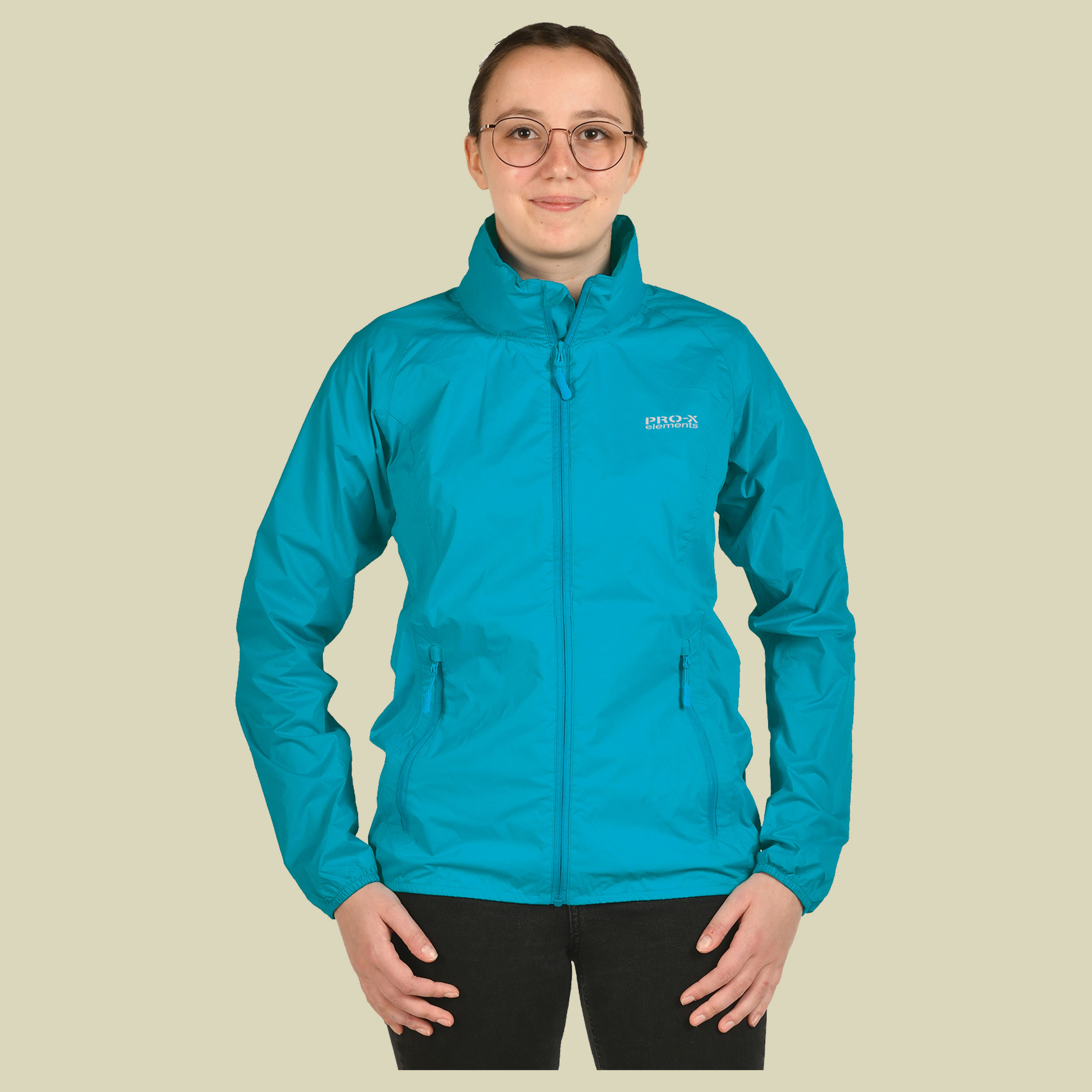 Regenjacke PACKable Women türkis 48 - neon türkis