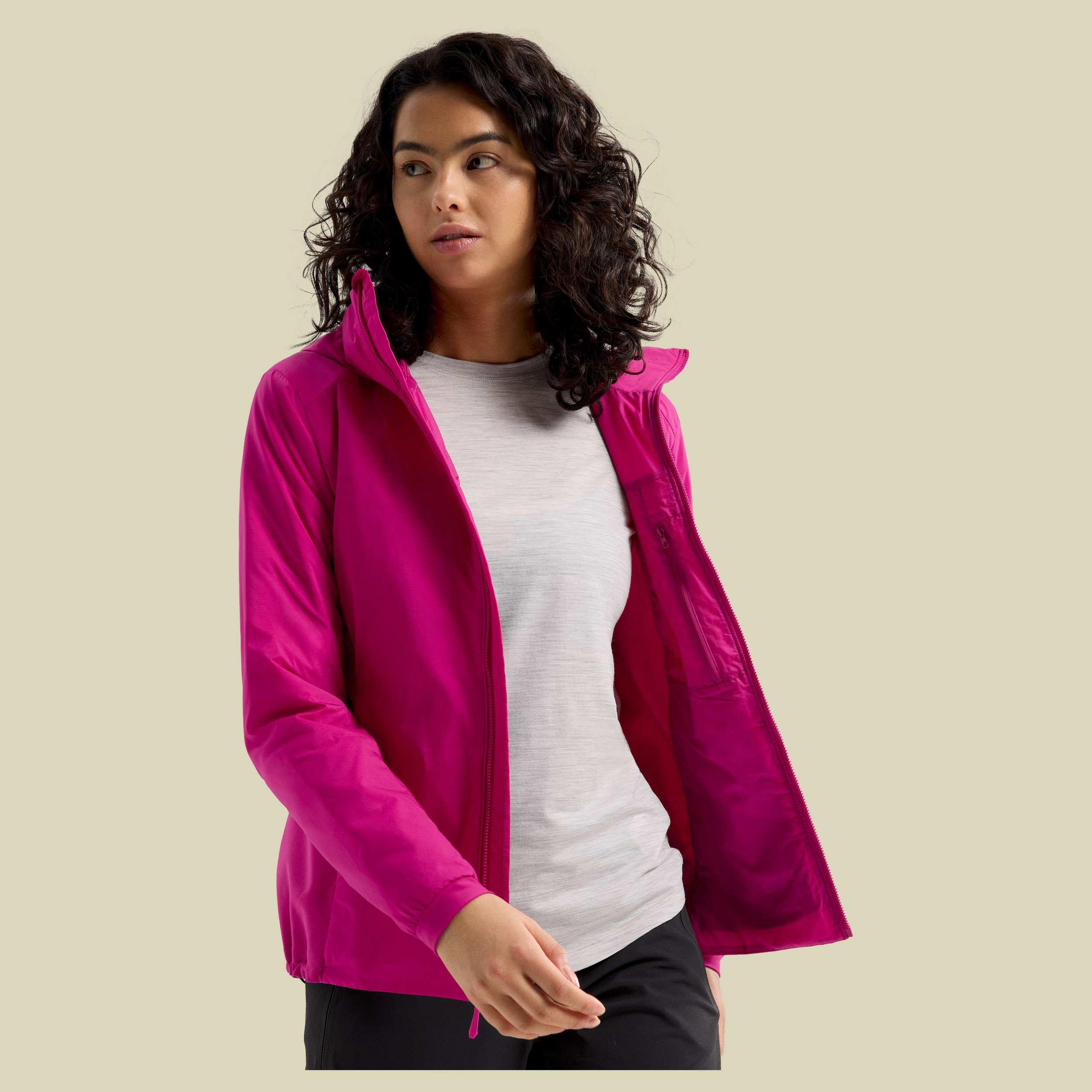 Atom Hoody Women pink M - amaranthus